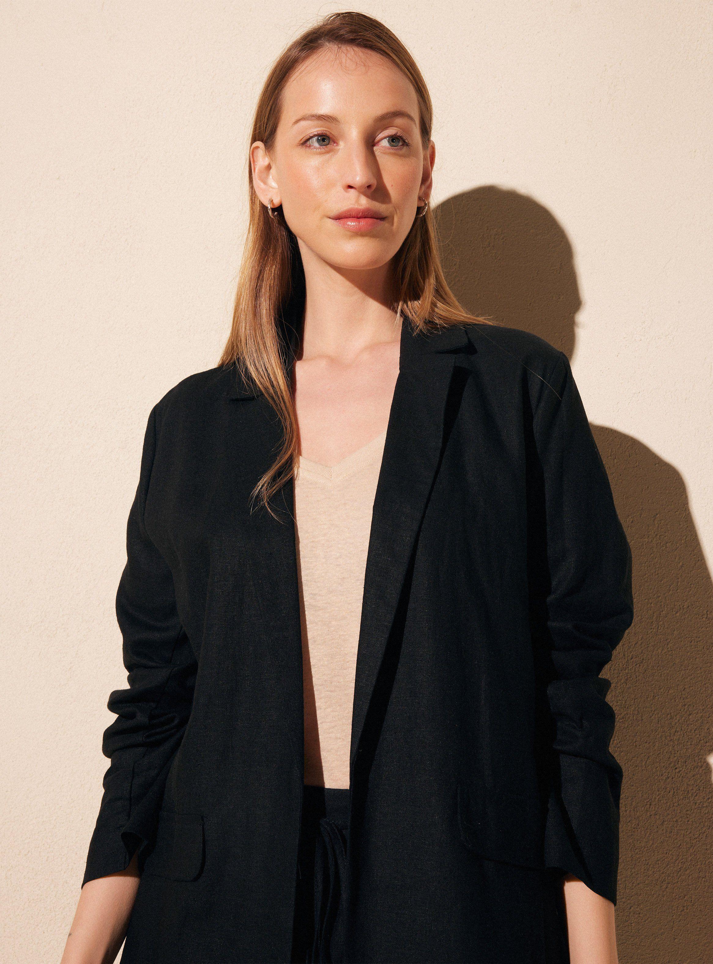 Blazer Lino Casual Sin Forro-2