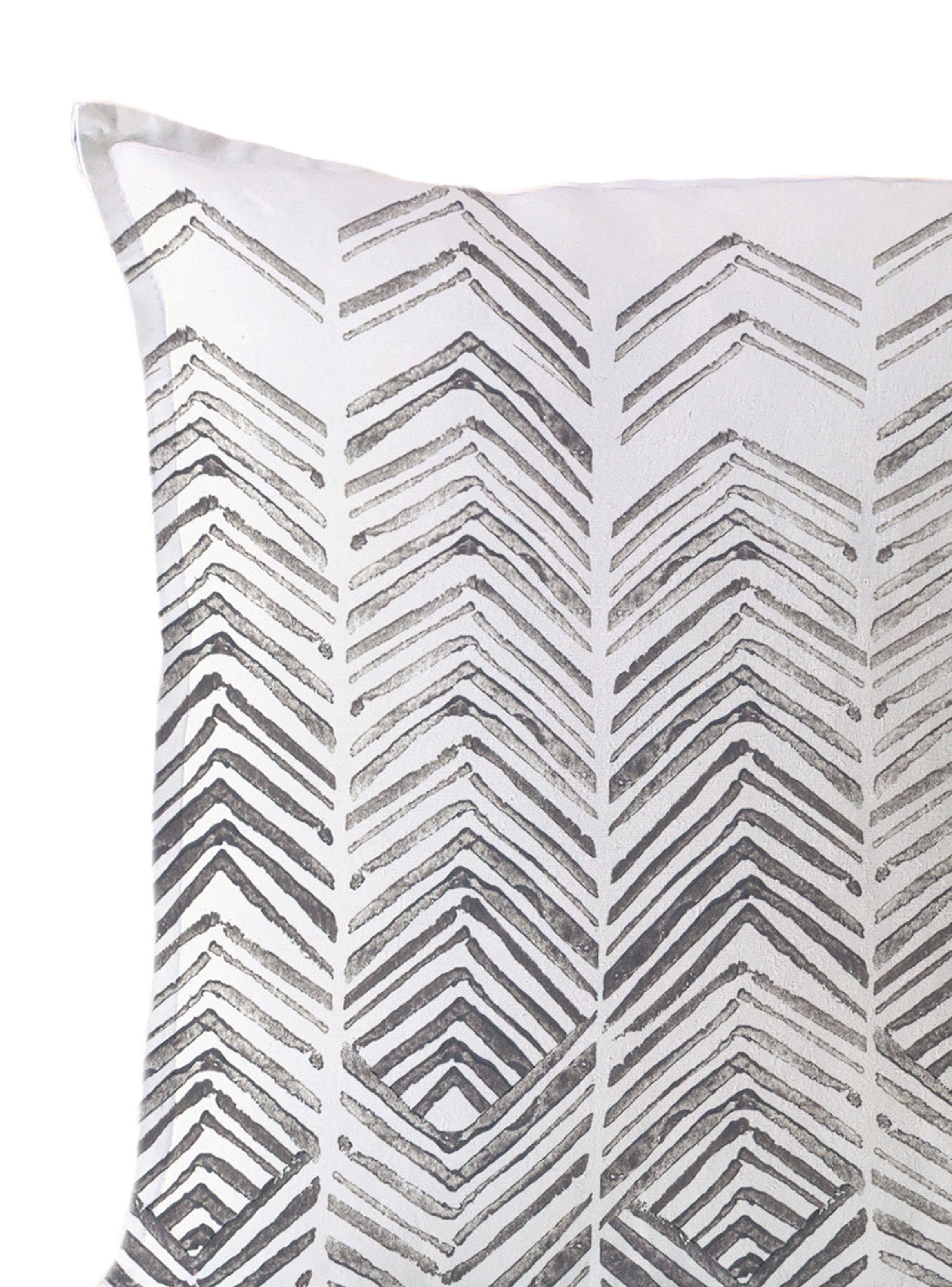 Funda Cojín Abstracto Espigas Grises 45 x 45 cm-1
