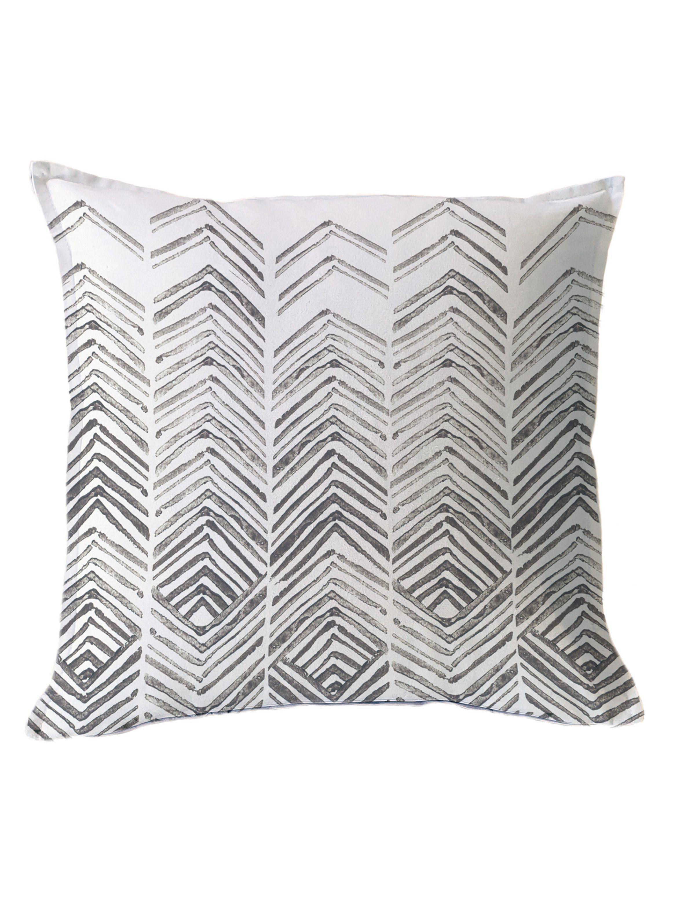 Funda Cojín Abstracto Espigas Grises 45 x 45 cm-0