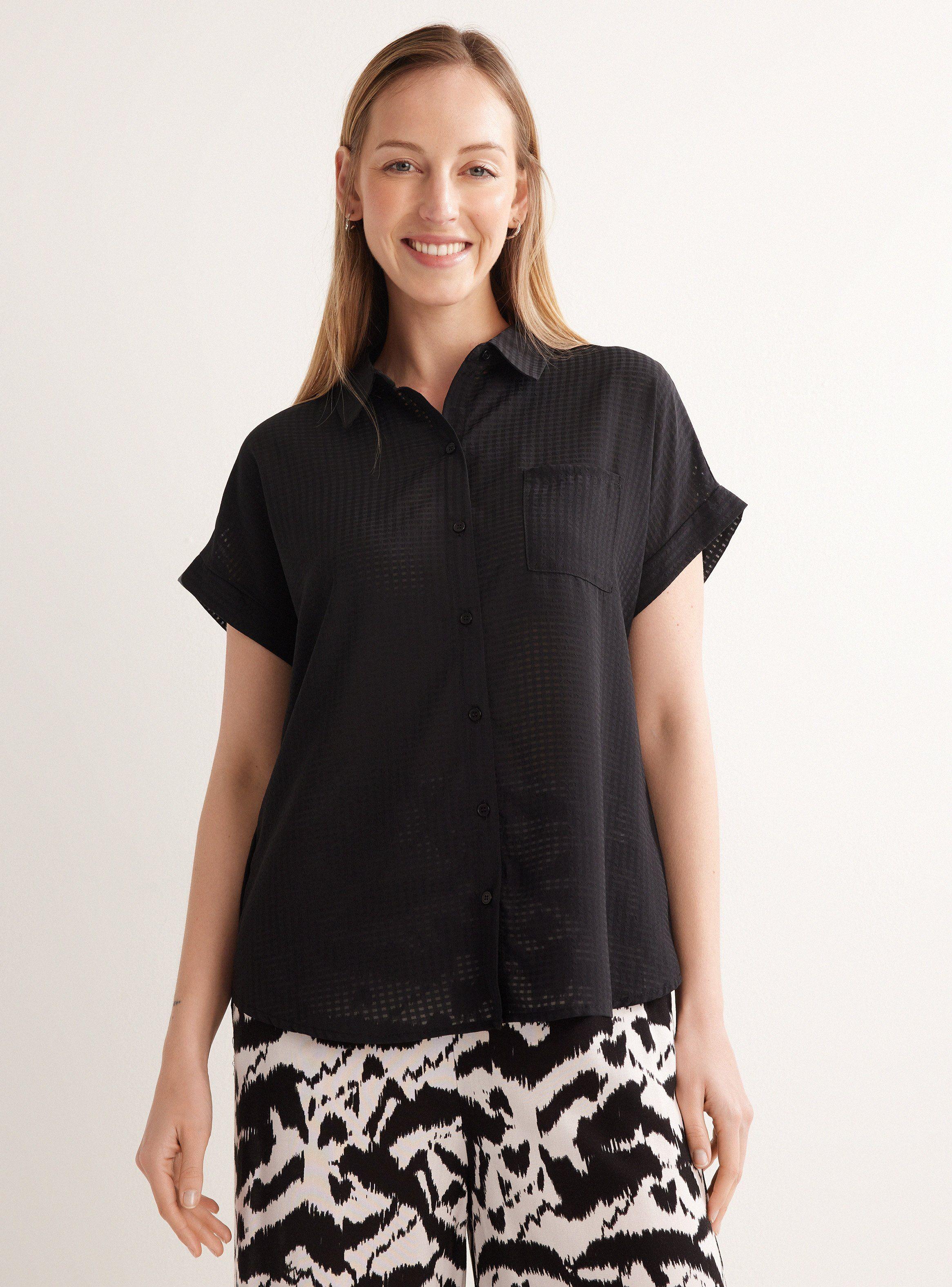 Blusa Bolsillo en Pecho-0