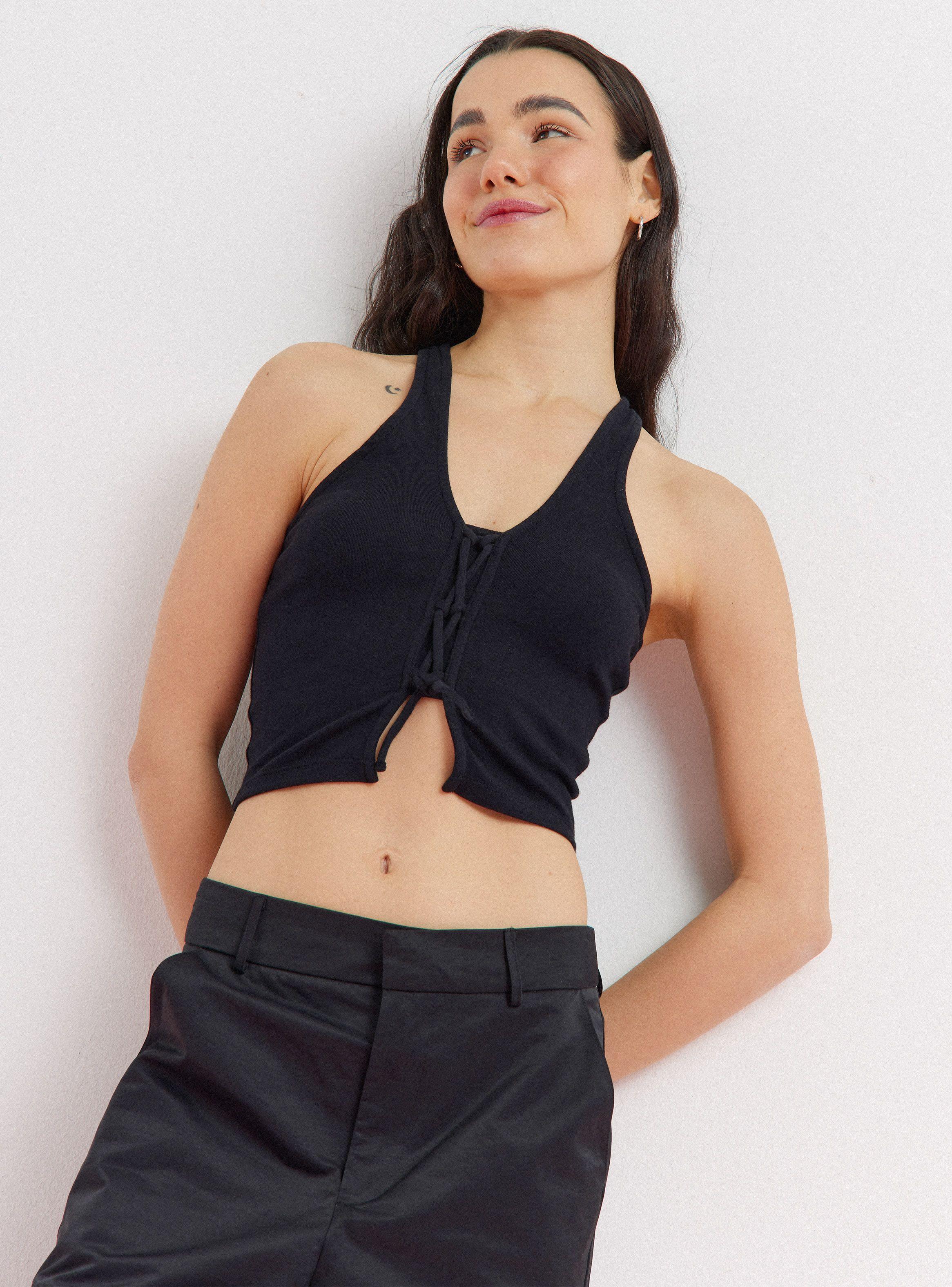 Polera Diseño Lace Up-0