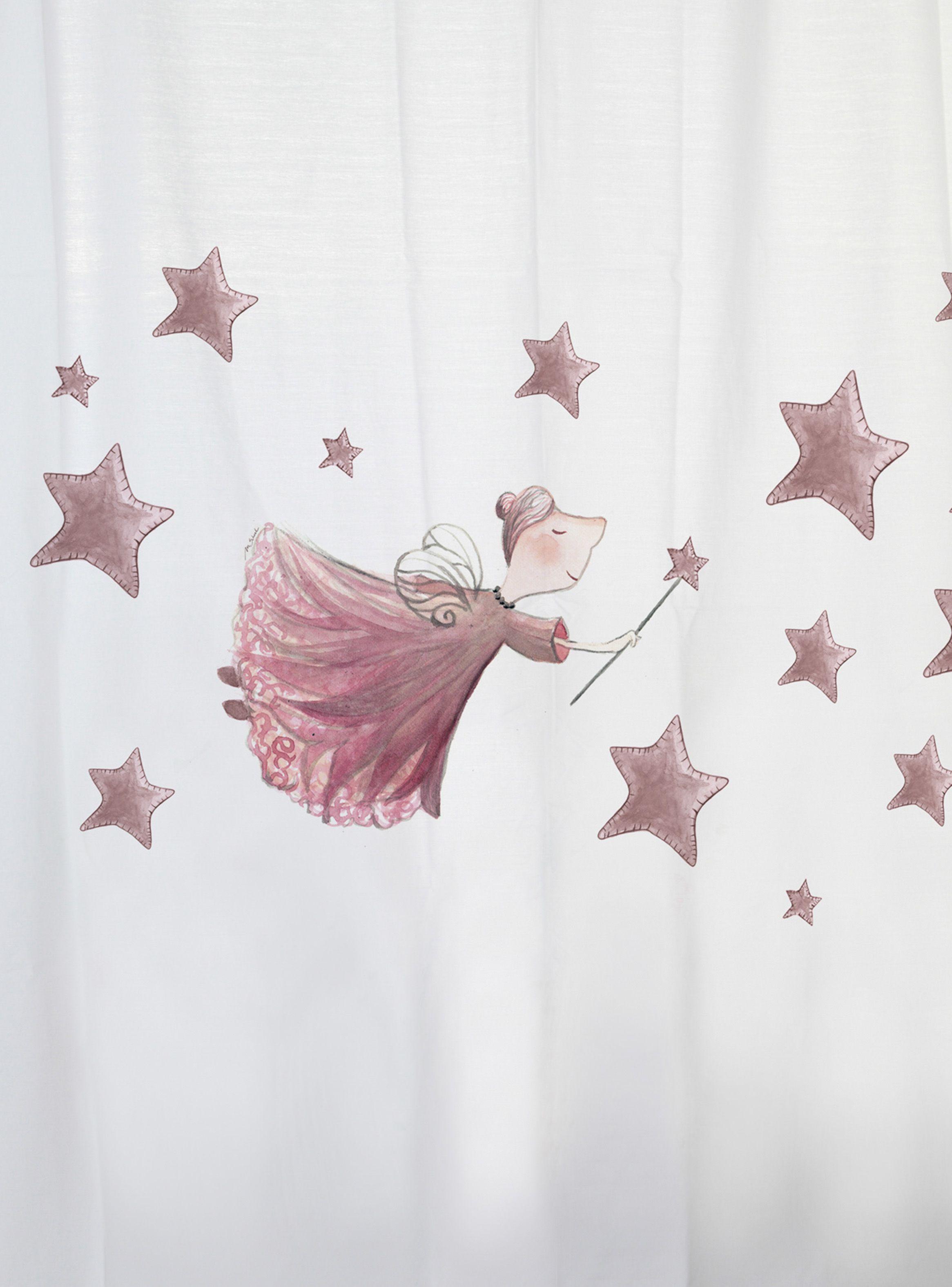 Cortina de Baño 180 x 180 cm Hada Rosa-2