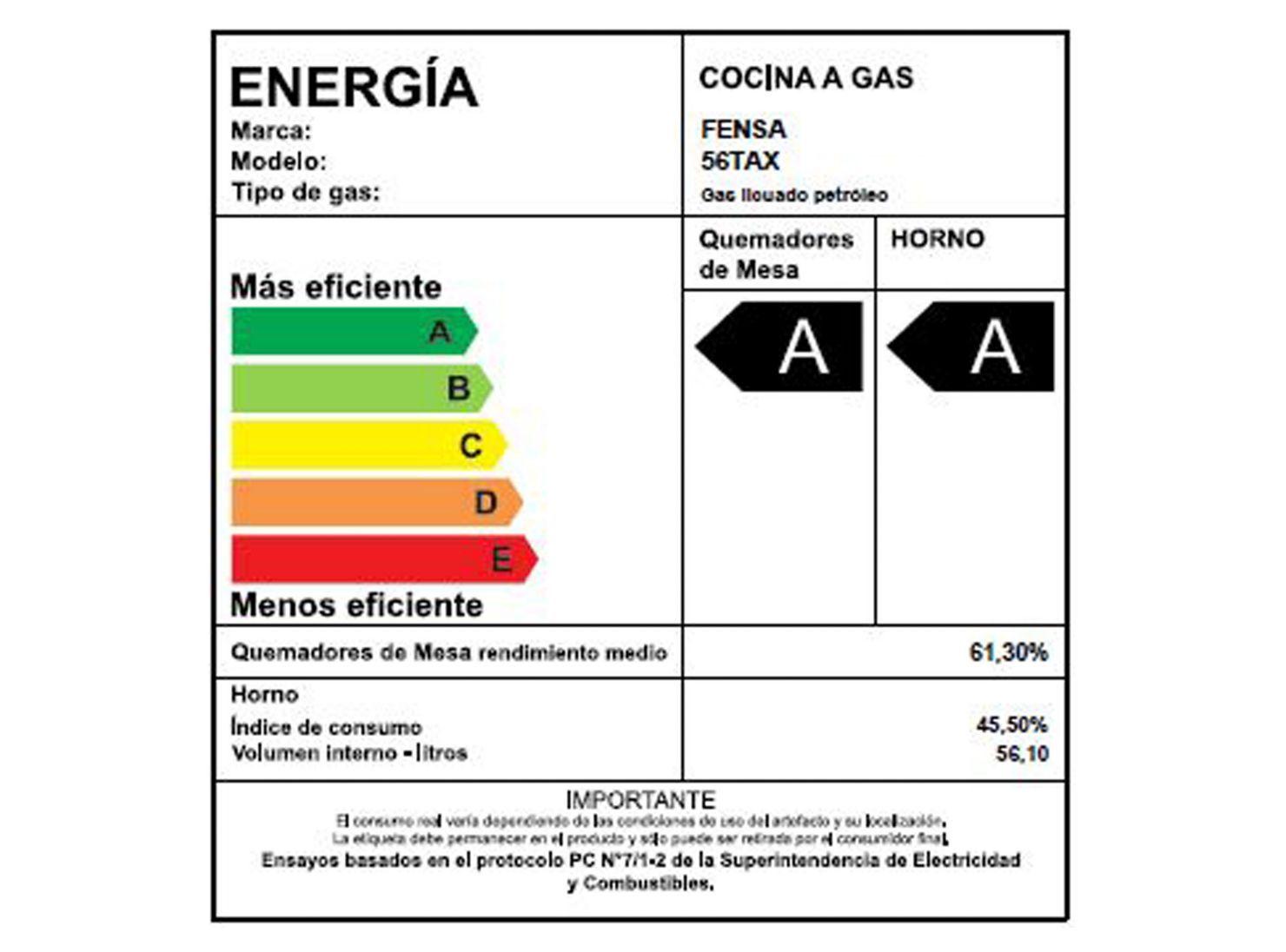 Cocina a Gas Fensa 56 Tax 4 Platos-4