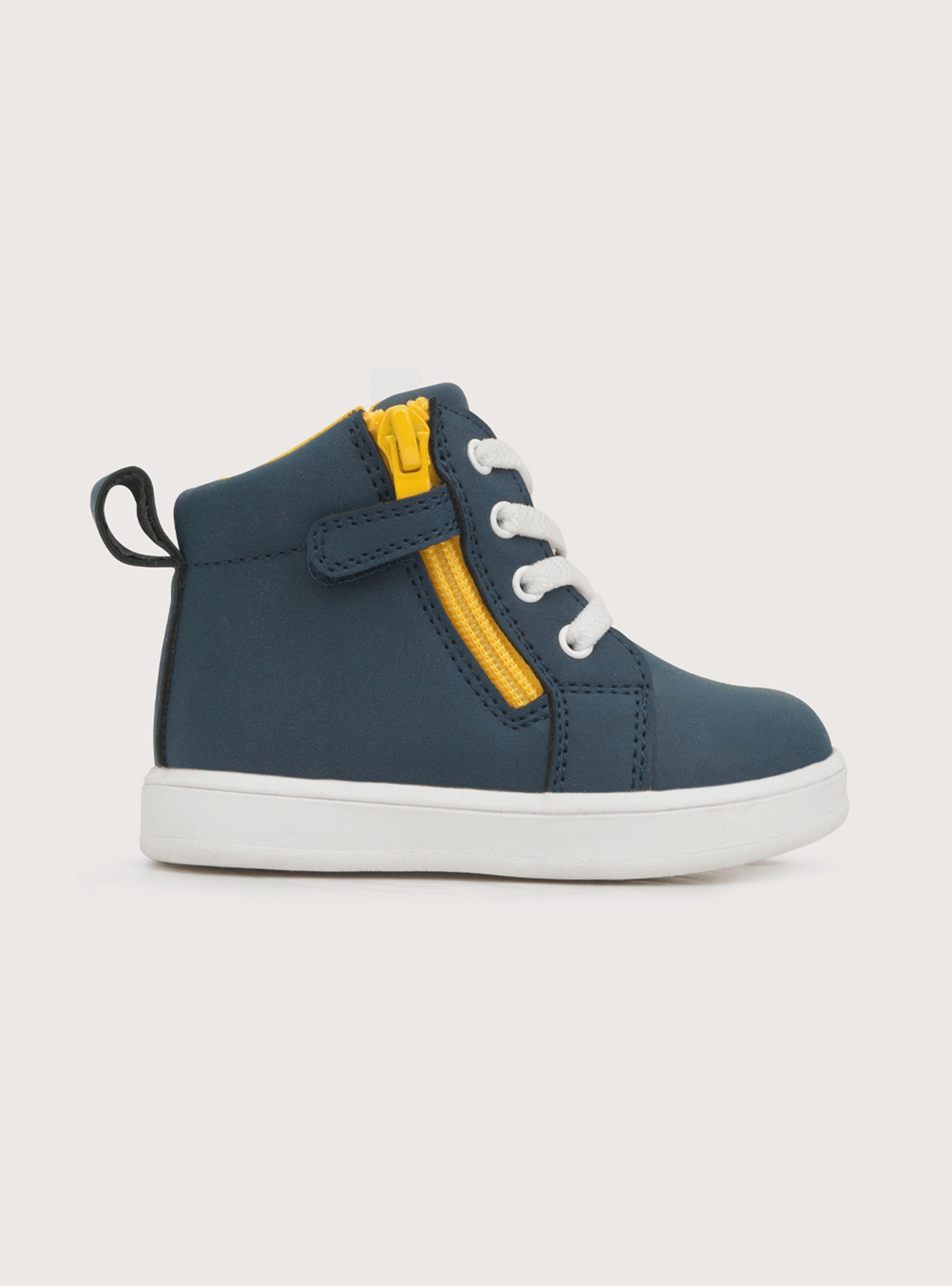 Zapatilla Urbana con Caña Azul Cierre Cordón-0