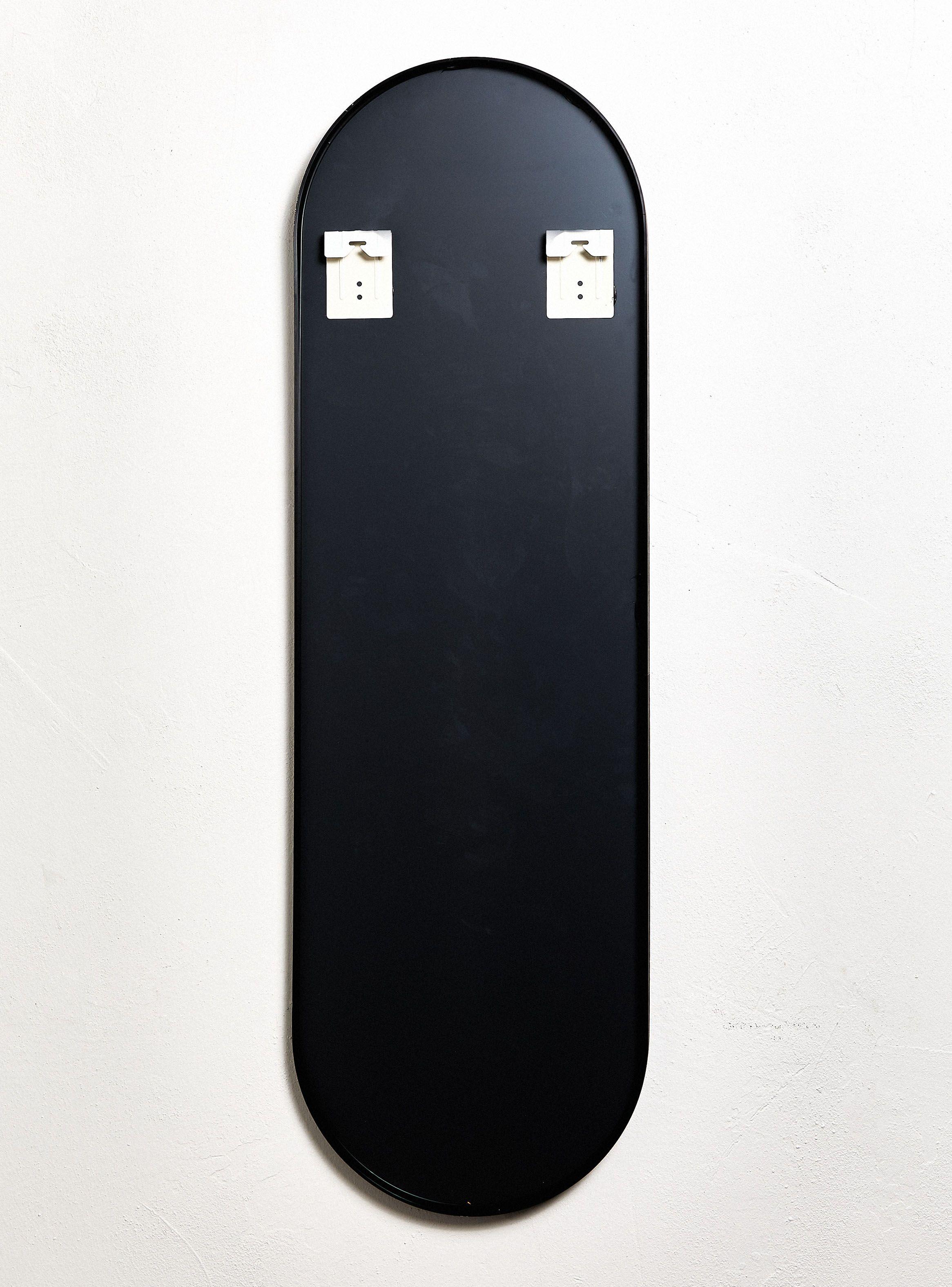 Espejo Pie Ovalado Negro 40x130 cm-2