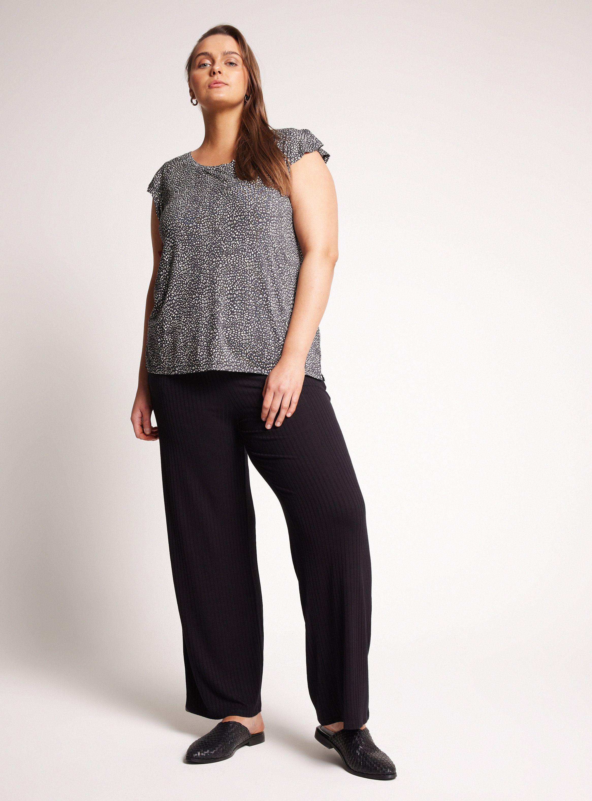 Pantalón Palazzo Elasticado Estampado-4