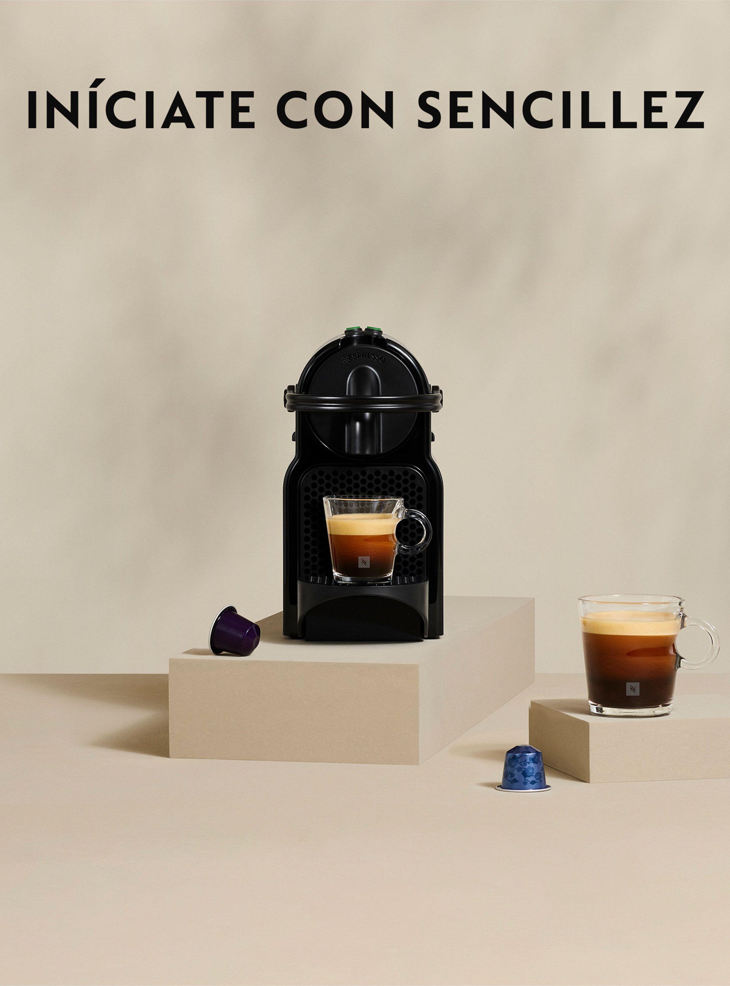 Cafetera de Cápsulas Inissia Negra + Espumador de Leche Aeroccino 3-9