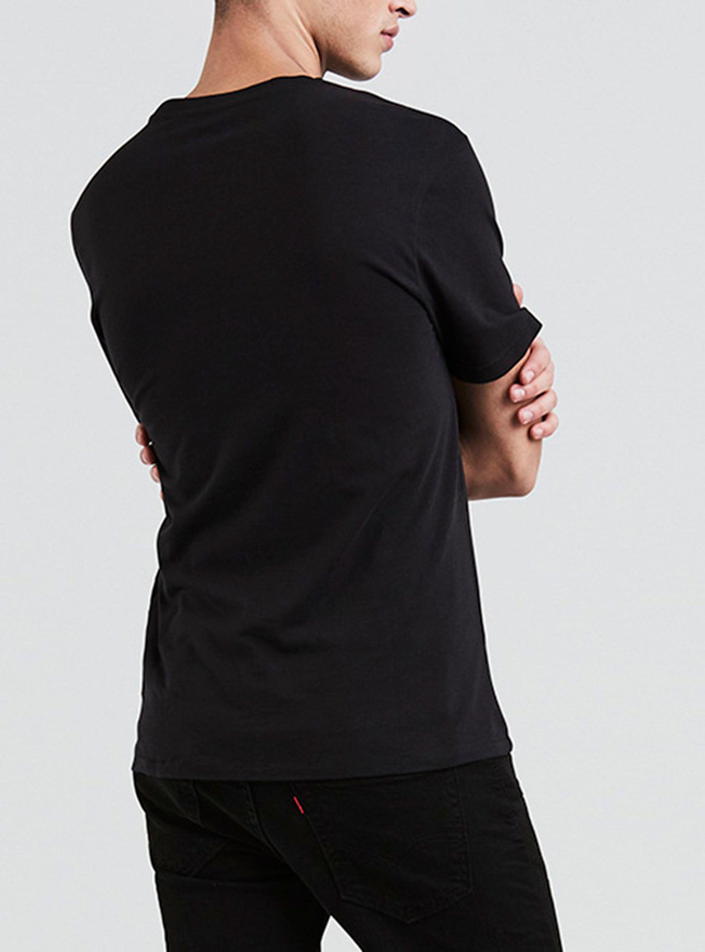 Polera Manga corta Negra Print Brand-1