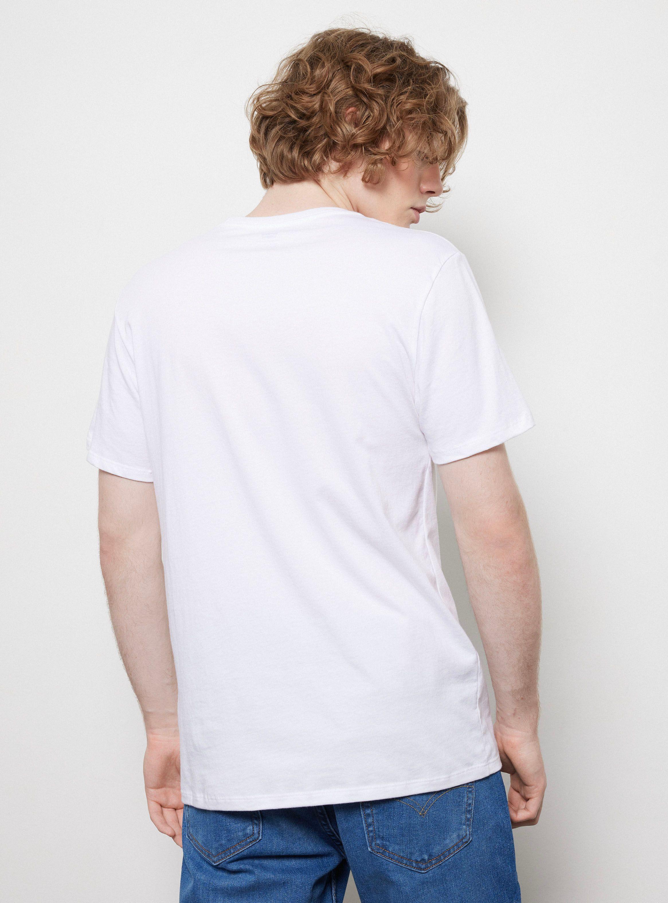 Polera Manga corta Blanca Print Brand-1
