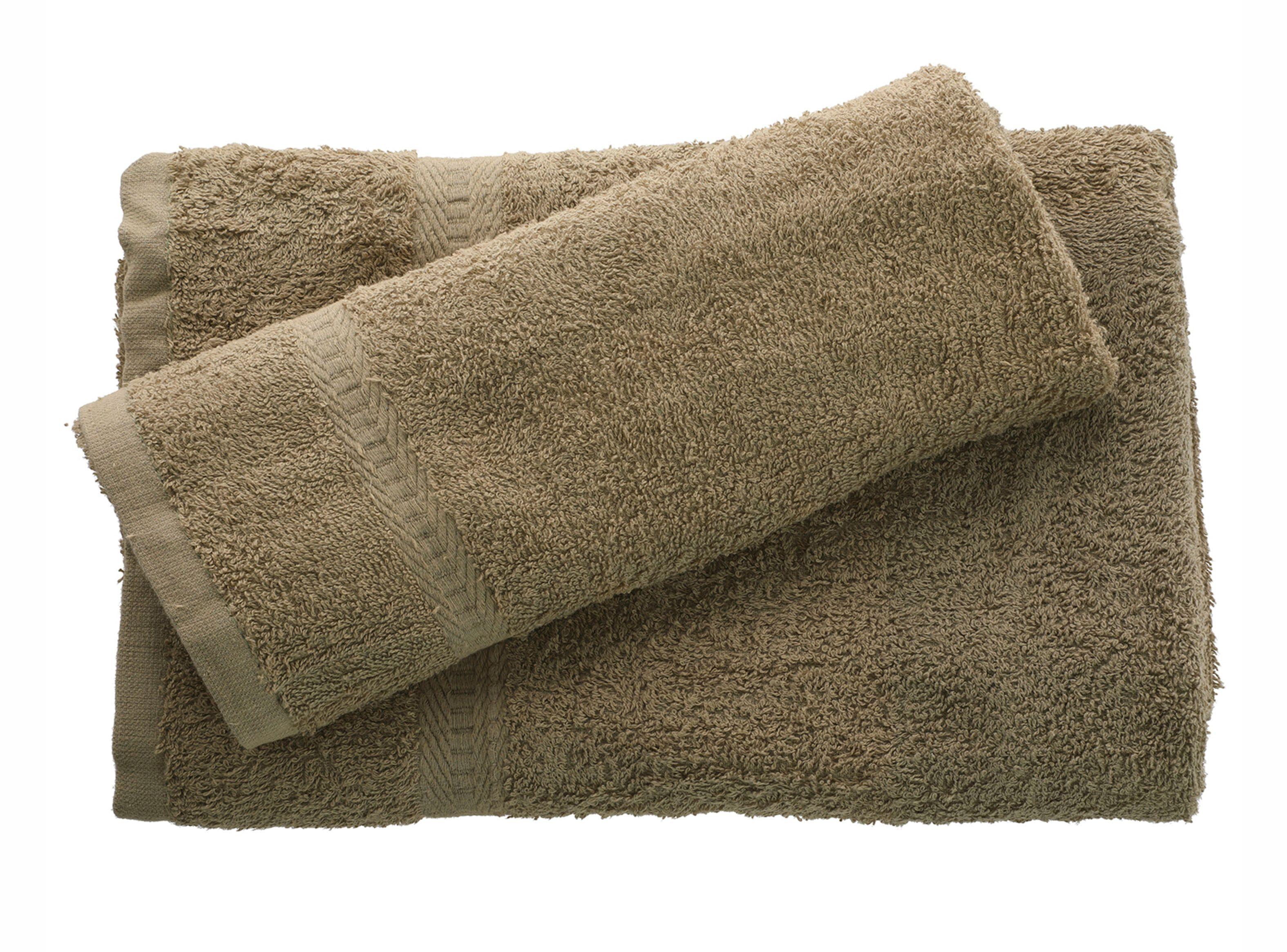 Set Toalla Baño + Toalla Mano Verde Oscuro Sueño Blanco-0