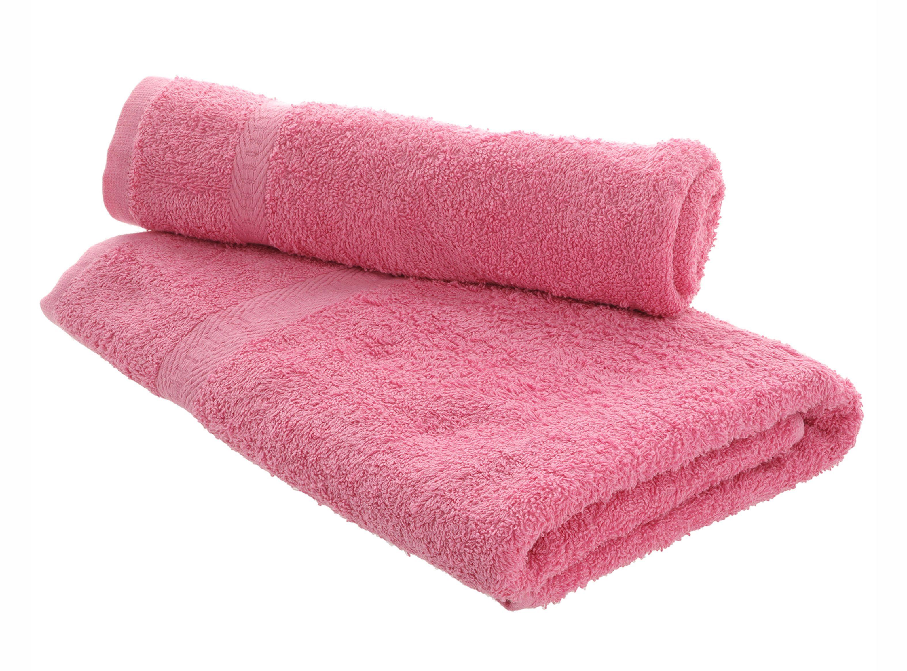 Set Toalla Baño + Toalla Mano Rosado Sueño Blanco-1