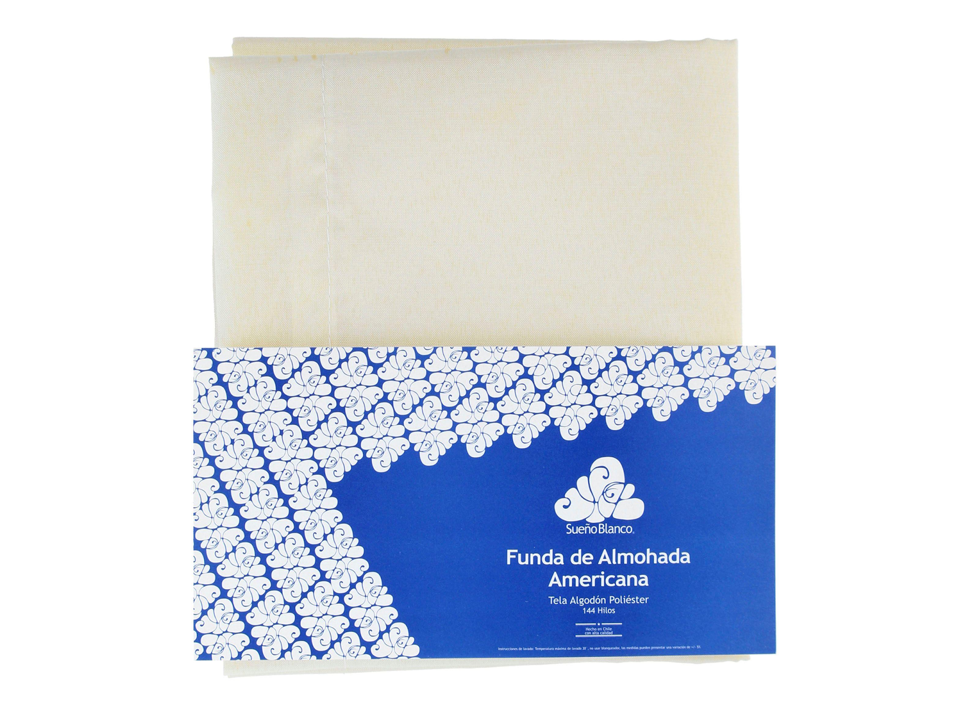 Set Sueño Blanco 2 Fundas de Almohada 50 x 70 cm Beige-0