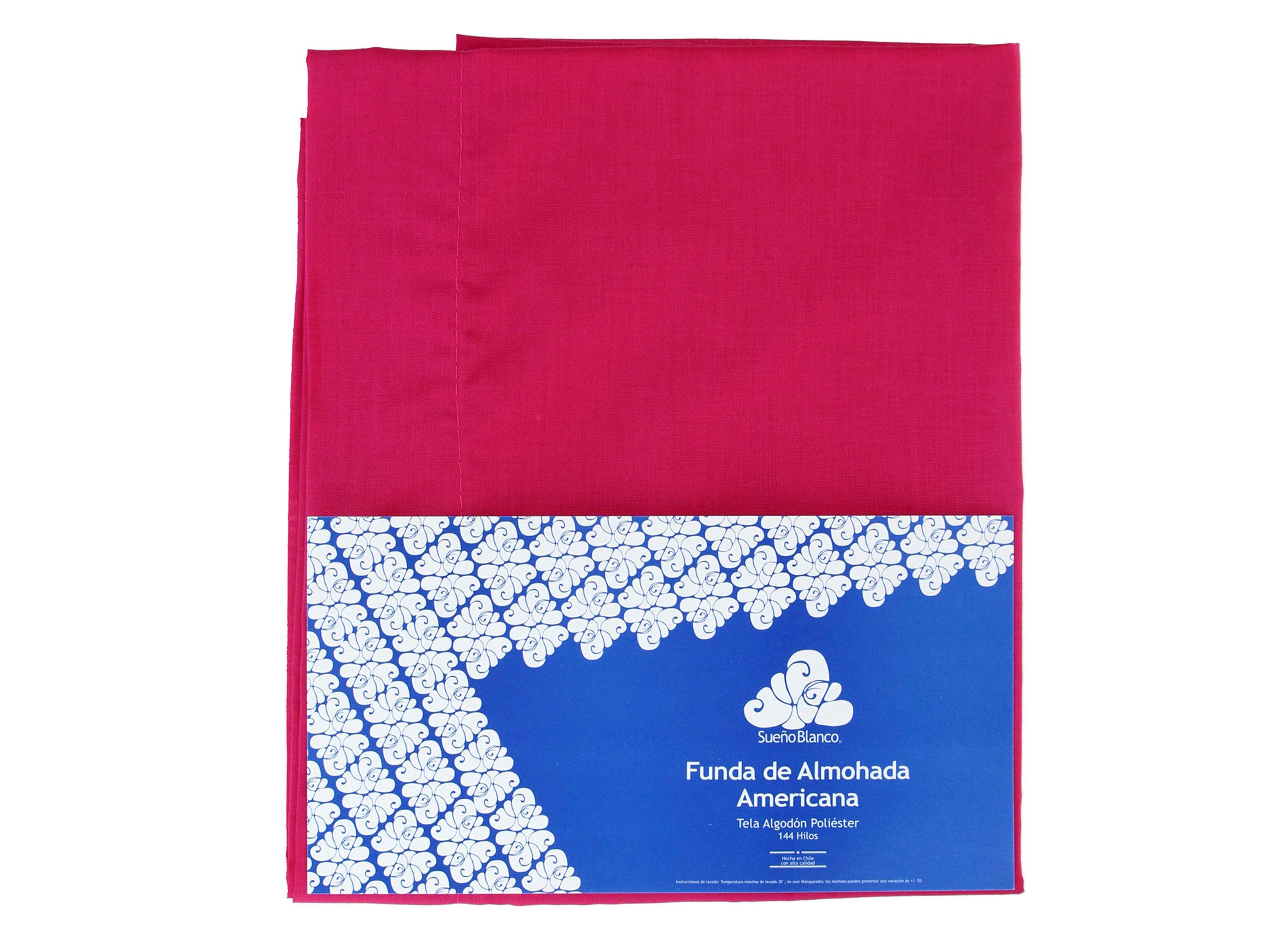 Set Sueño Blanco 2 Fundas de Almohada 50 x 70 cm Fucsia-0