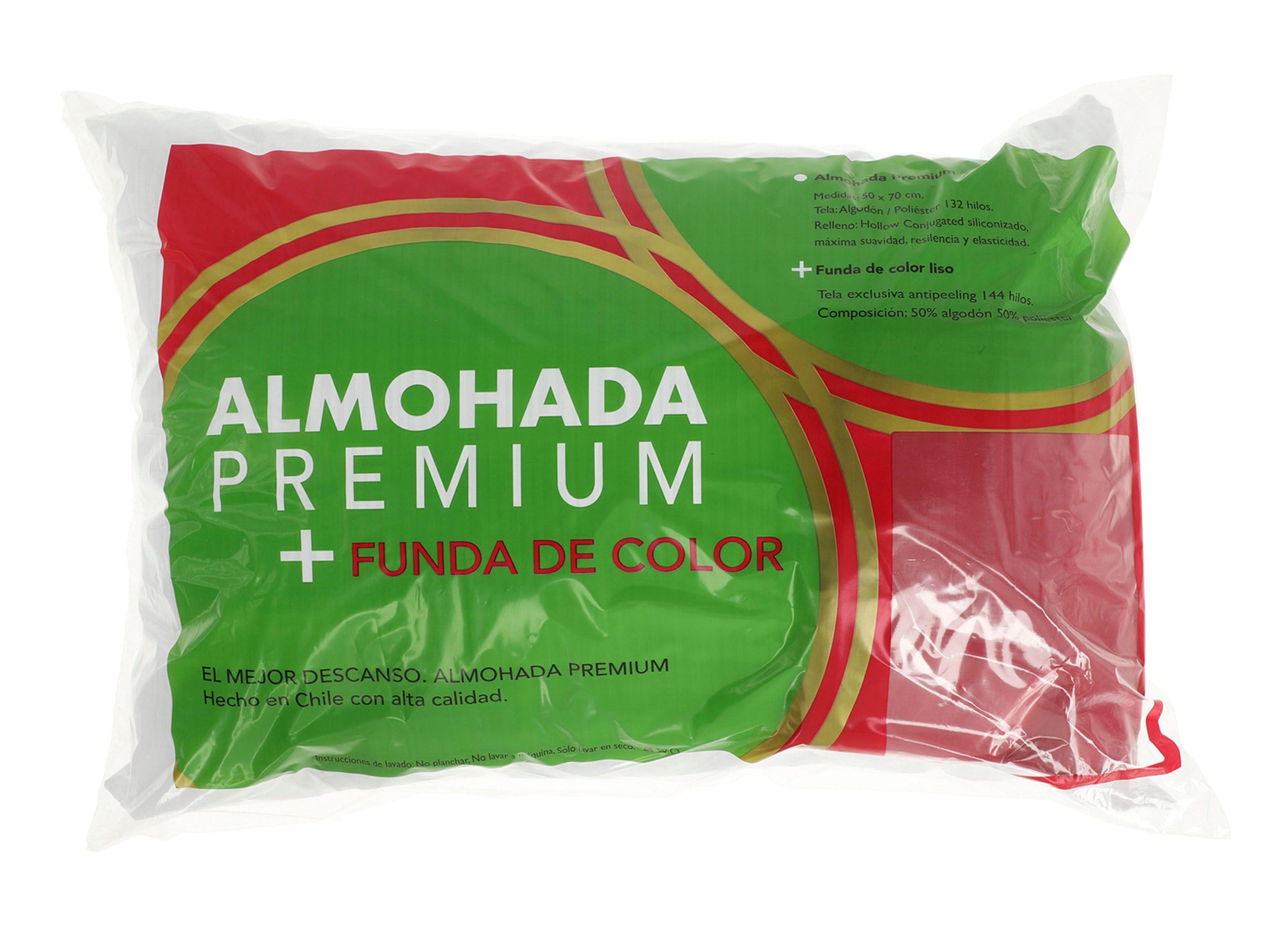 Almohada Sueño Blanco Premium 50 x 70 cm + Funda Roja-0