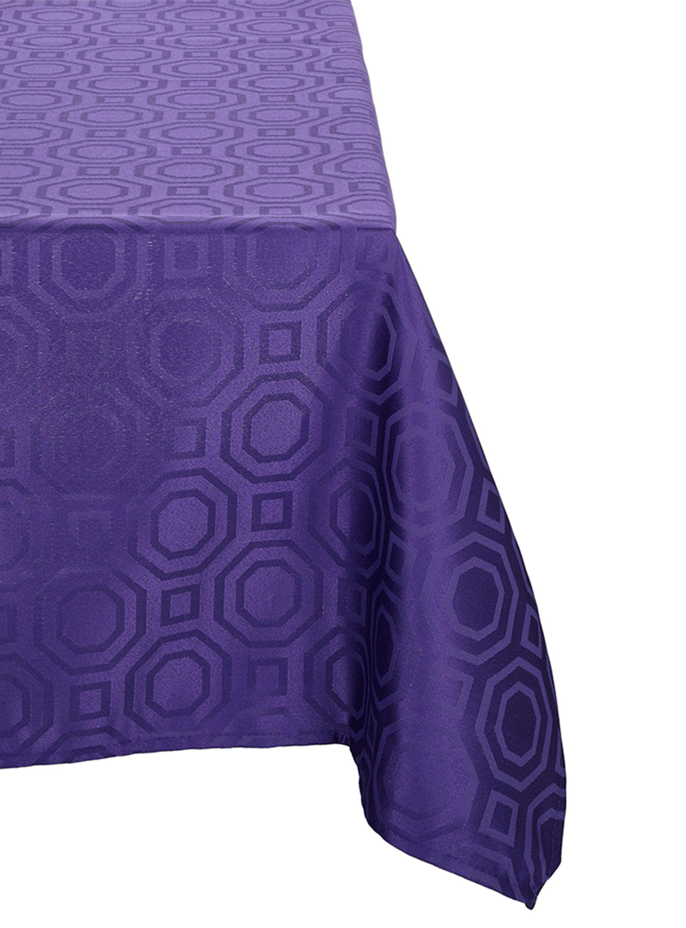 Mantel Sueño Blanco Cuadrado 150 x 150 cm Morado-2