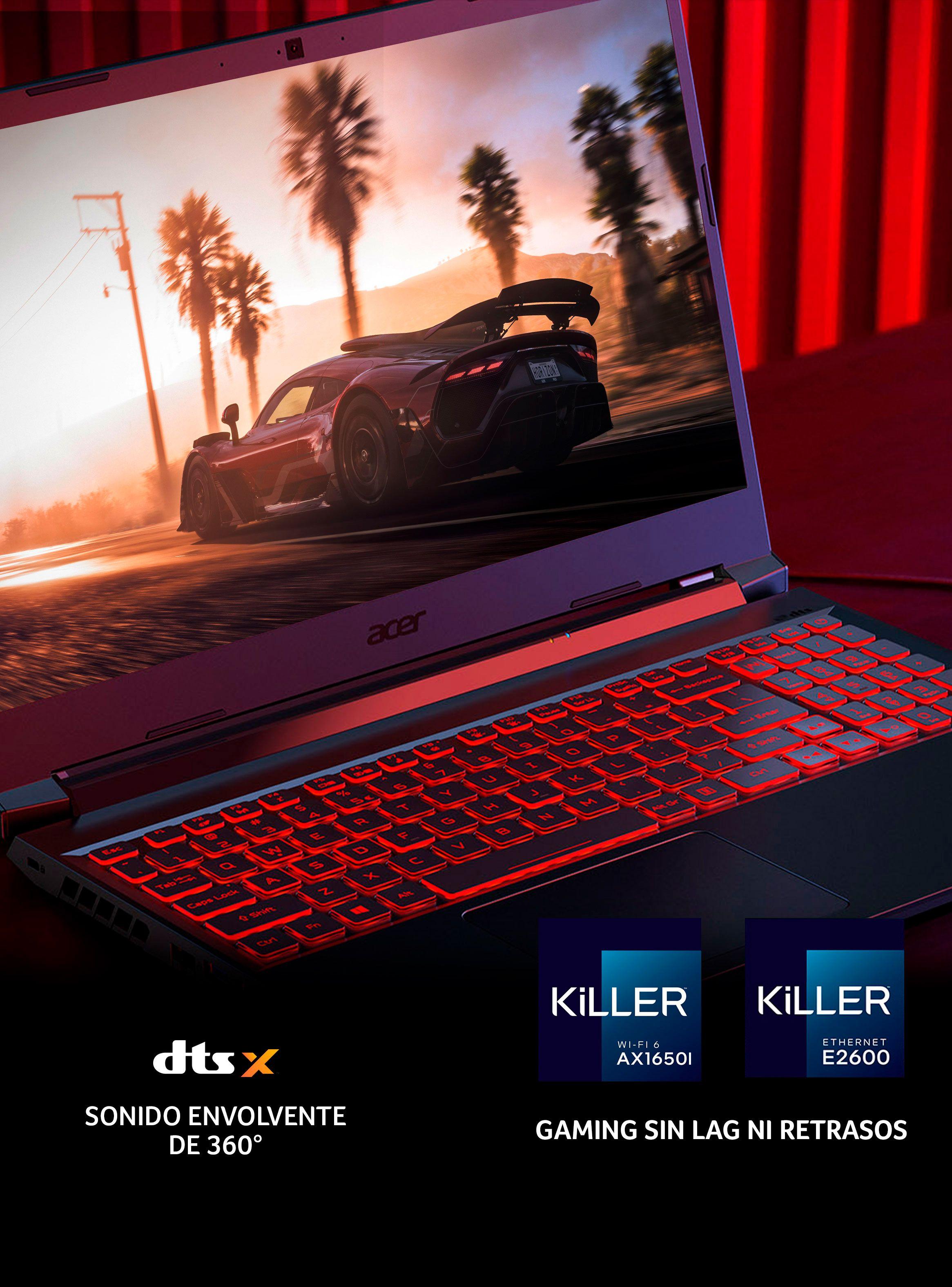 Notebook Gamer Nitro 5 AN515-45-R1YG-2 AMD Ryzen 5 5600H Nvidia GeForce RTX 3050 4GB GDDR6 12GB RAM 1TB HDD + 128GB SSD 15.6"-6