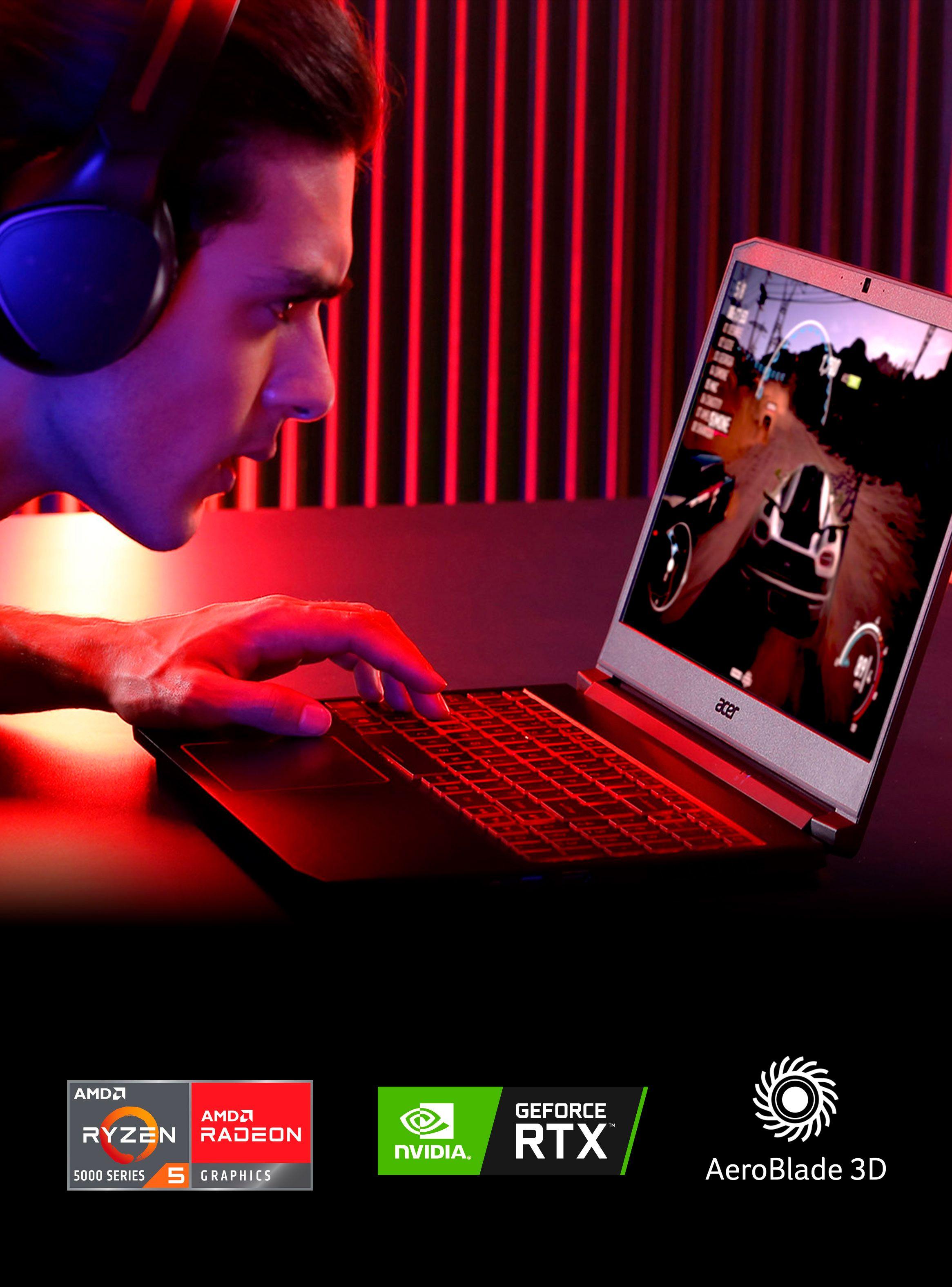 Notebook Gamer Nitro 5 AN515-45-R1YG-2 AMD Ryzen 5 5600H Nvidia GeForce RTX 3050 4GB GDDR6 12GB RAM 1TB HDD + 128GB SSD 15.6"-5