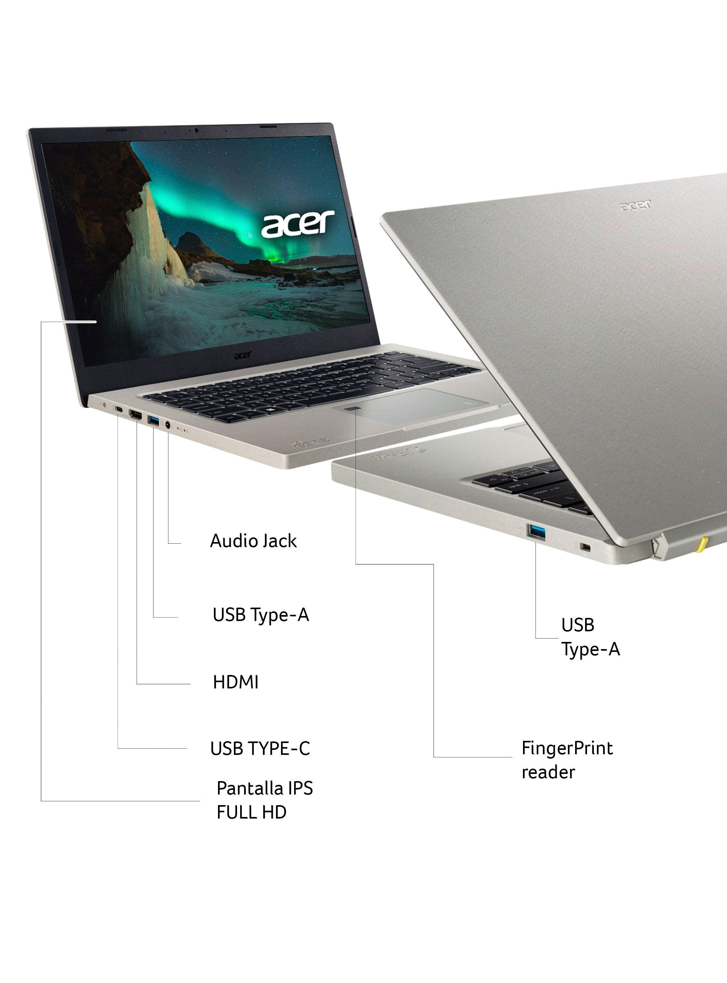 Notebook Aspire Vero AV14-51-50VP-1 Intel Core I5 12va Gen 8GB RAM 512GB SSD 14" FHD Grey-6