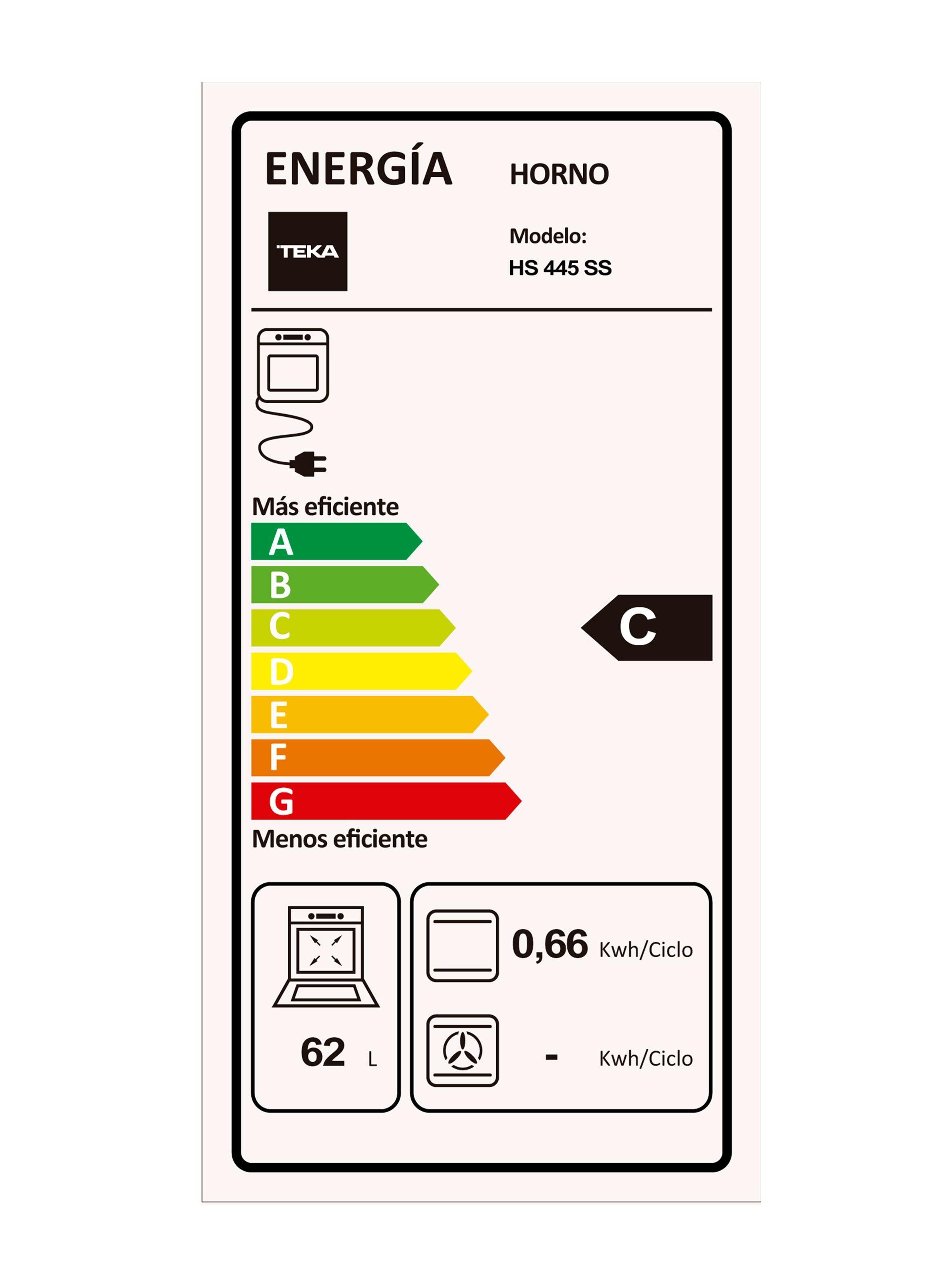 Horno Empotrado 62 Litros HS-445 SS-5