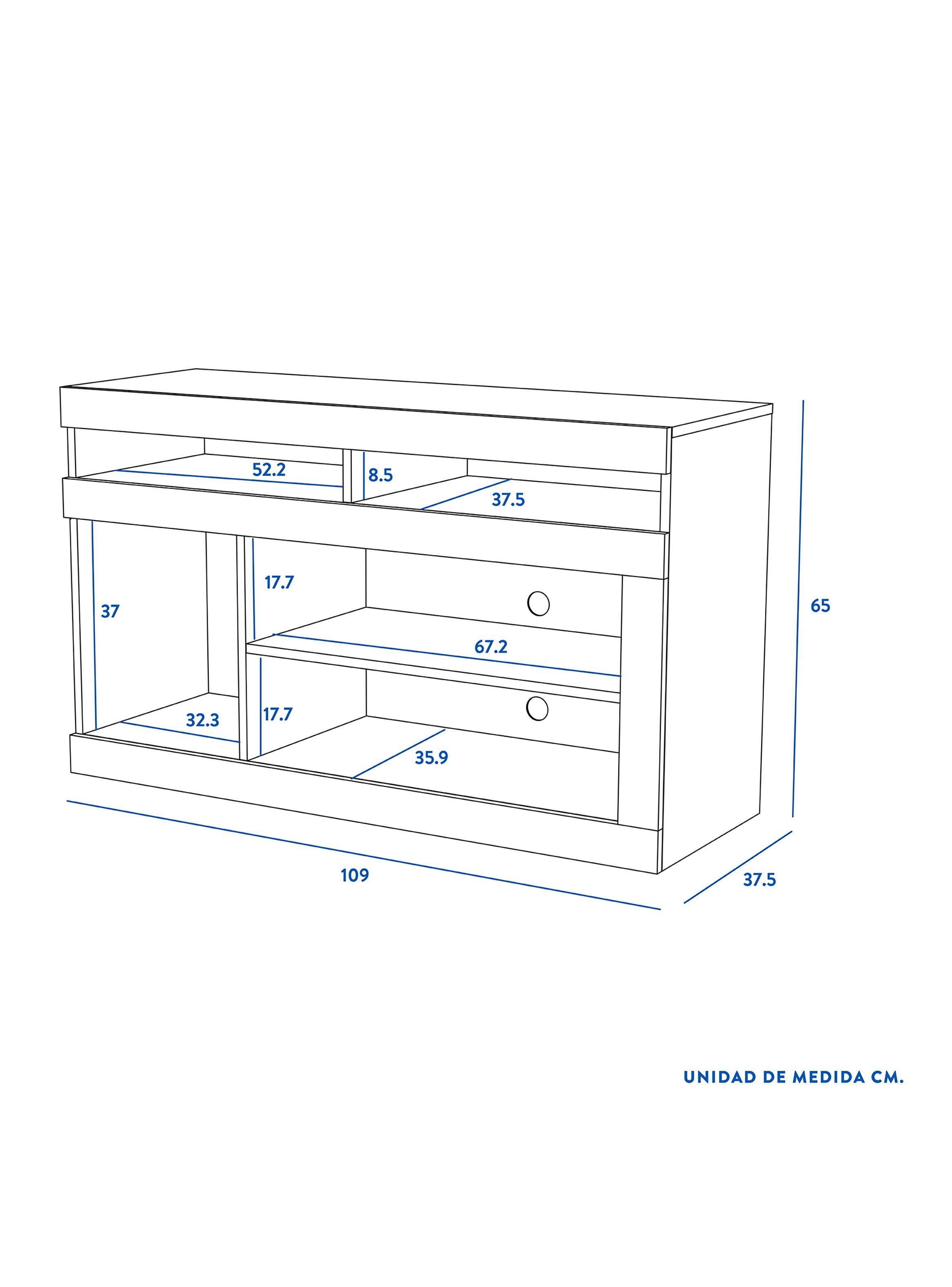 Rack Tv 43" 1 Puerta Ganges Blanco-1