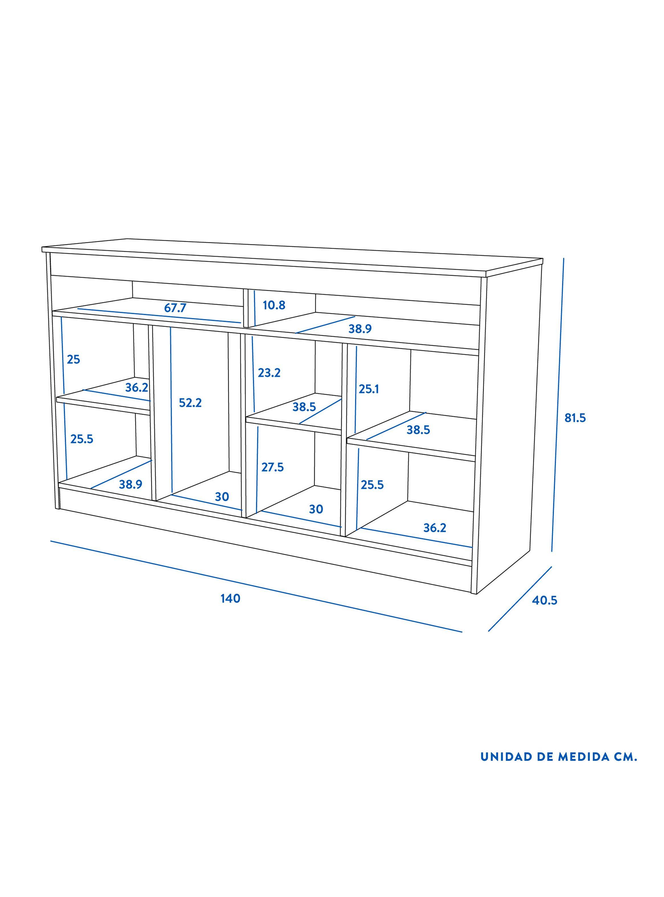 Rack Tv 60" Murillo Blanco 2 Puertas-1