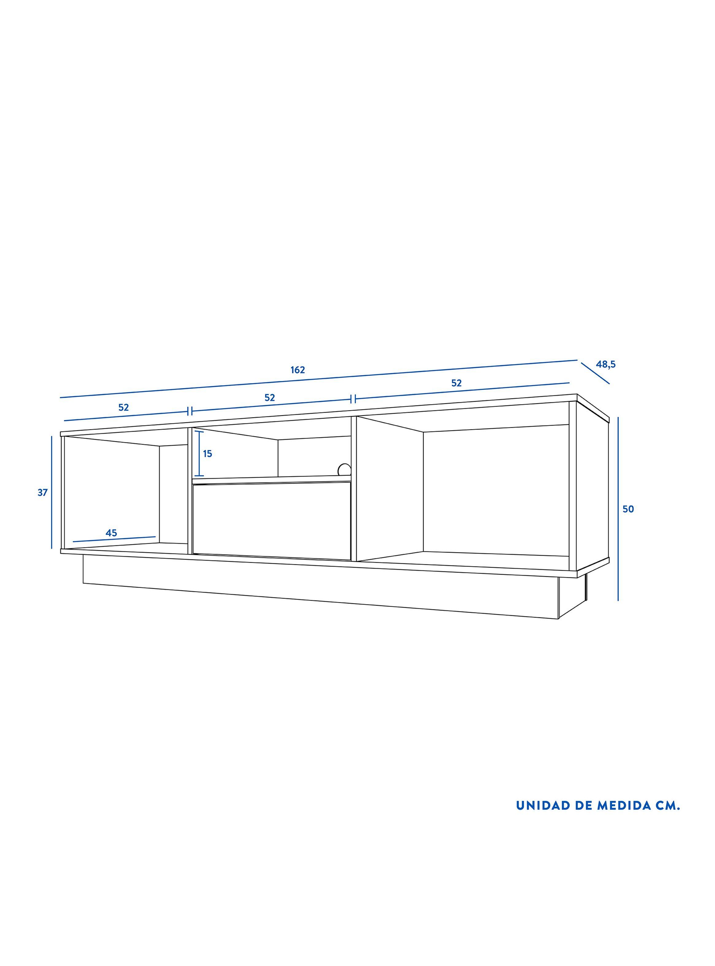 Rack Tv 70" Nash 2 Puertas 1 Cajón Central Blanco-1