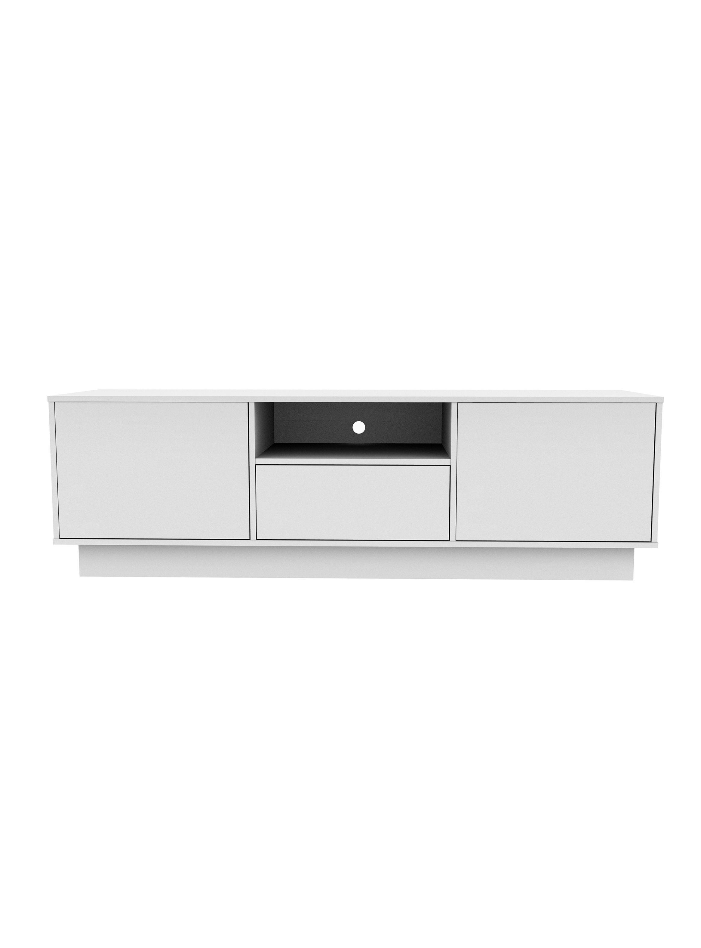 Rack Tv 70" Nash 2 Puertas 1 Cajón Central Blanco-0