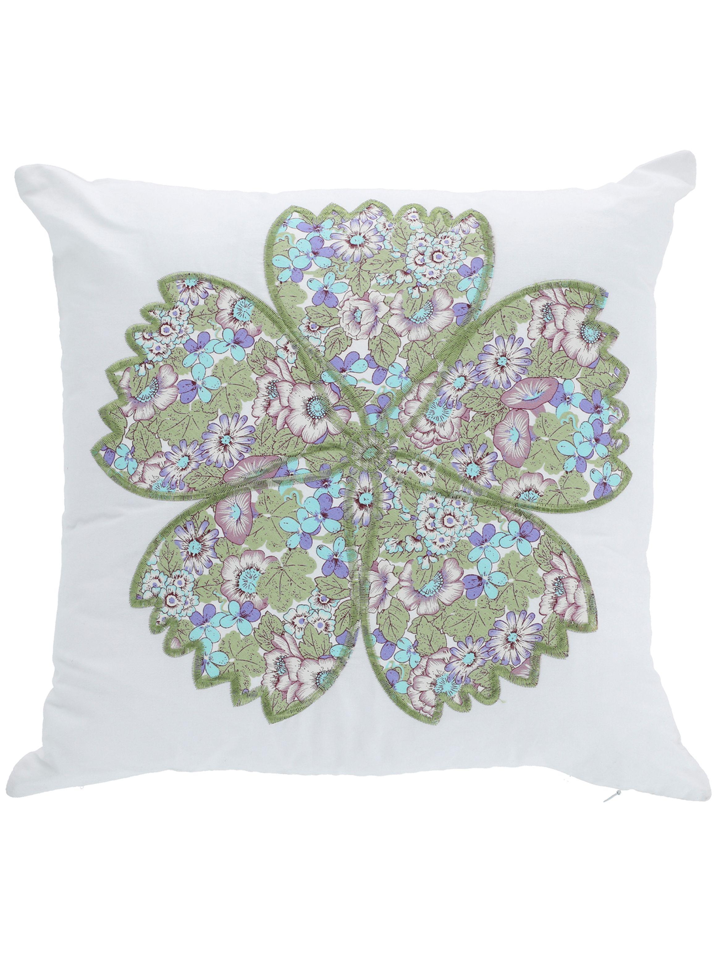 Cojín Sueño Blanco Mándala 45 x 45 cm Verde-0