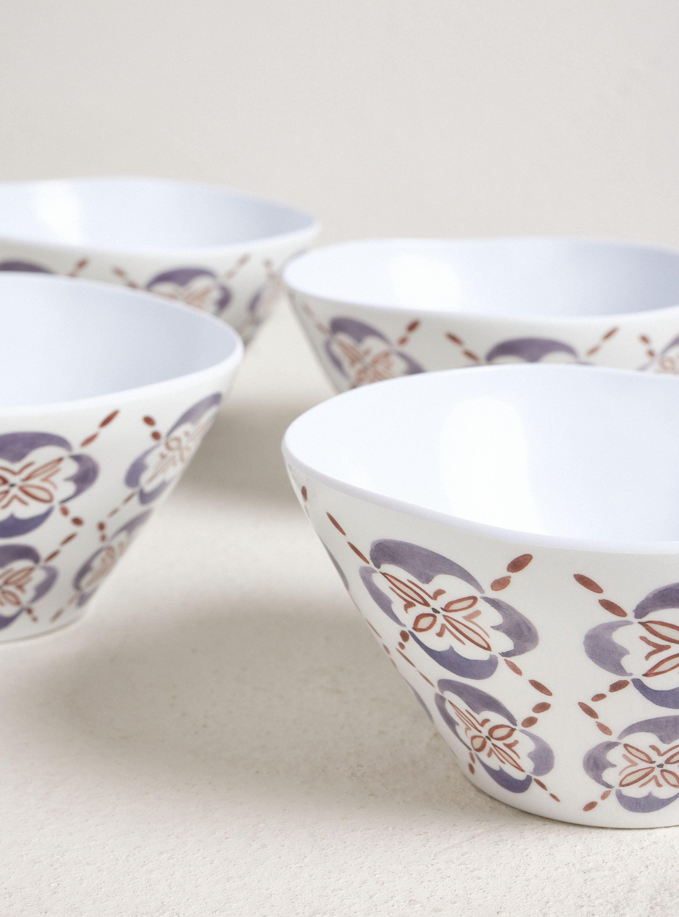 Set 4 Bowls Melamina Marruecos 15 cm-2