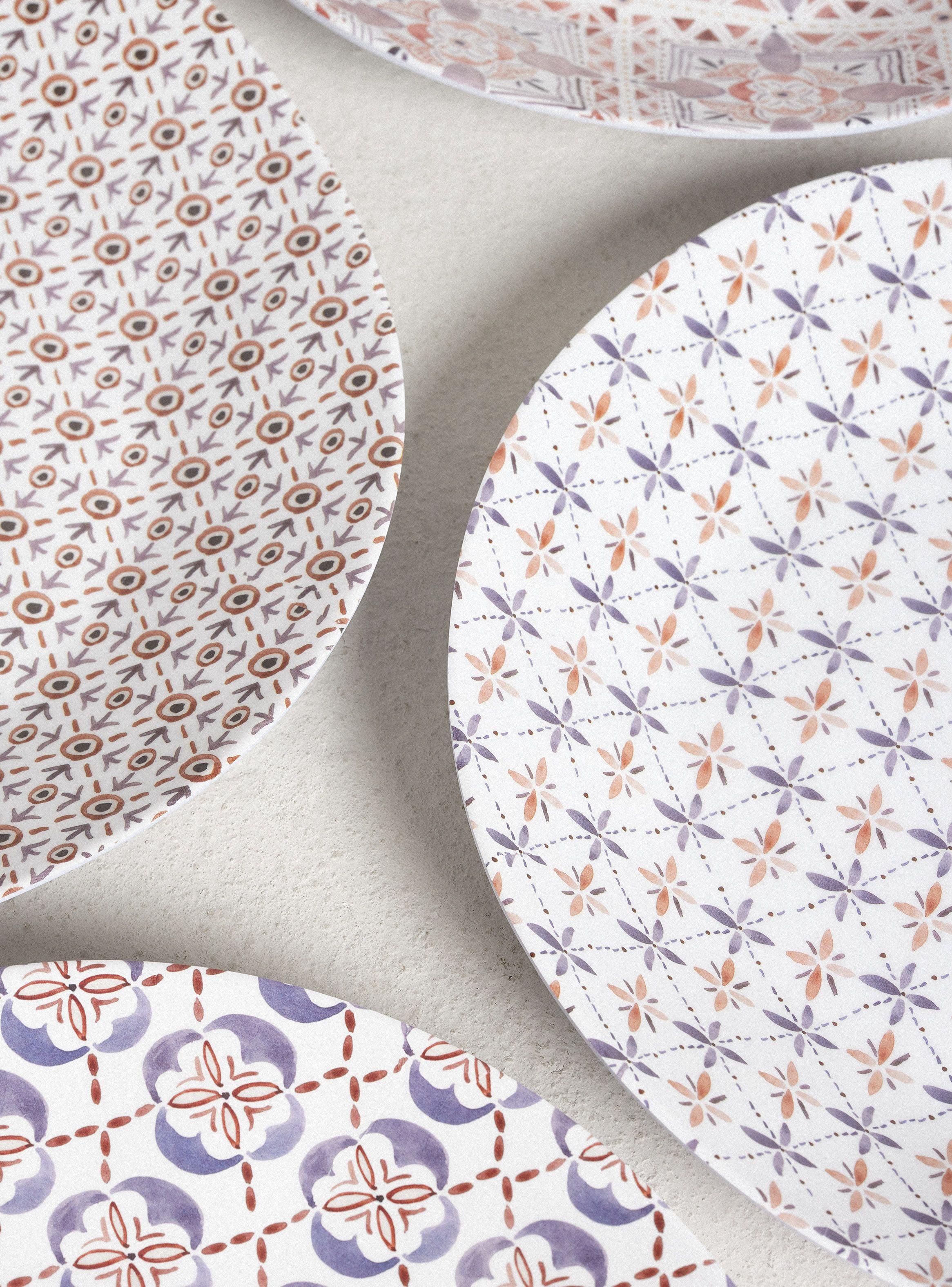 Set 4 Platos Principales Melamina Marruecos-5