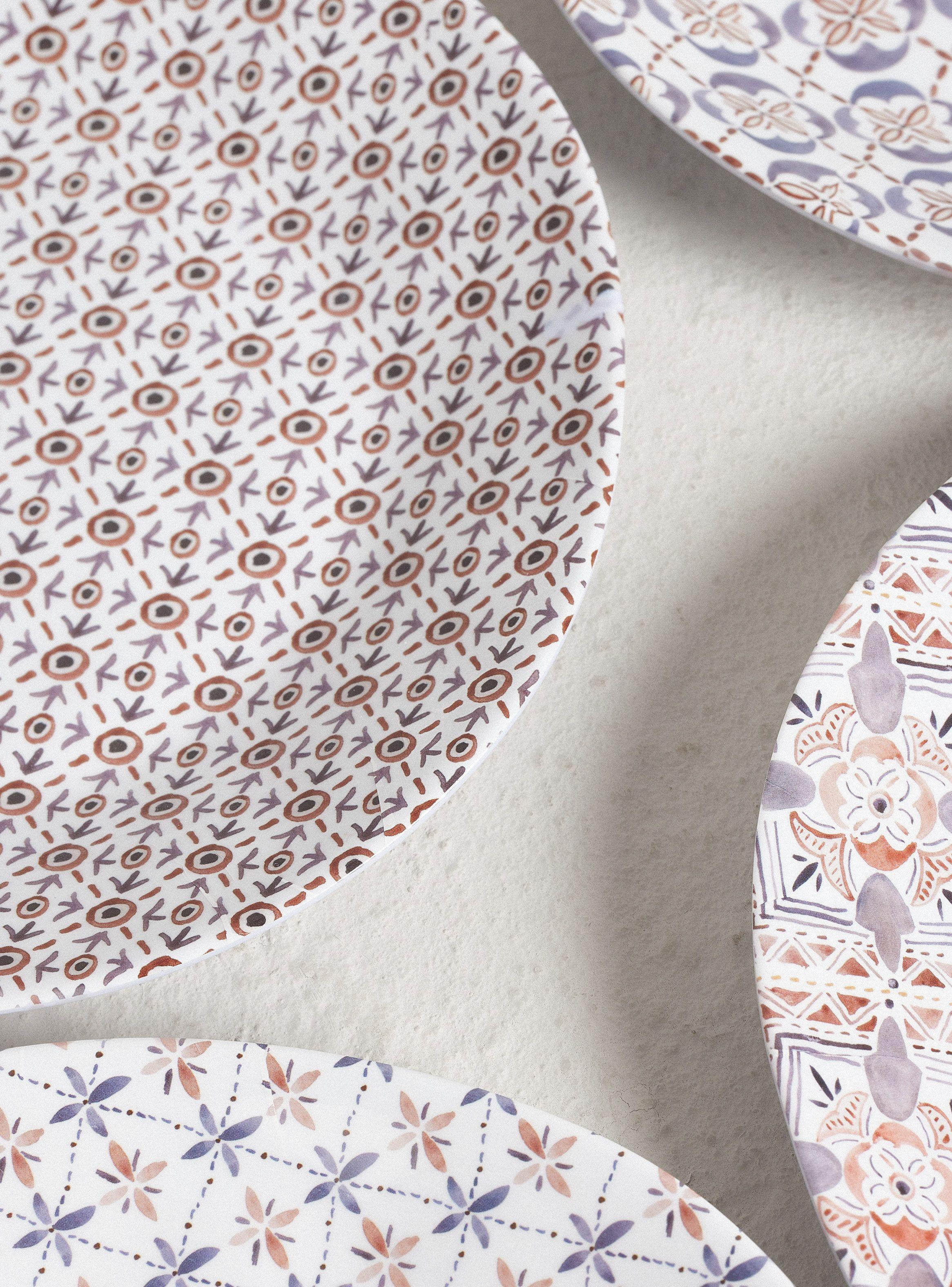 Set 4 Platos Laterales Melamina Marruecos-5