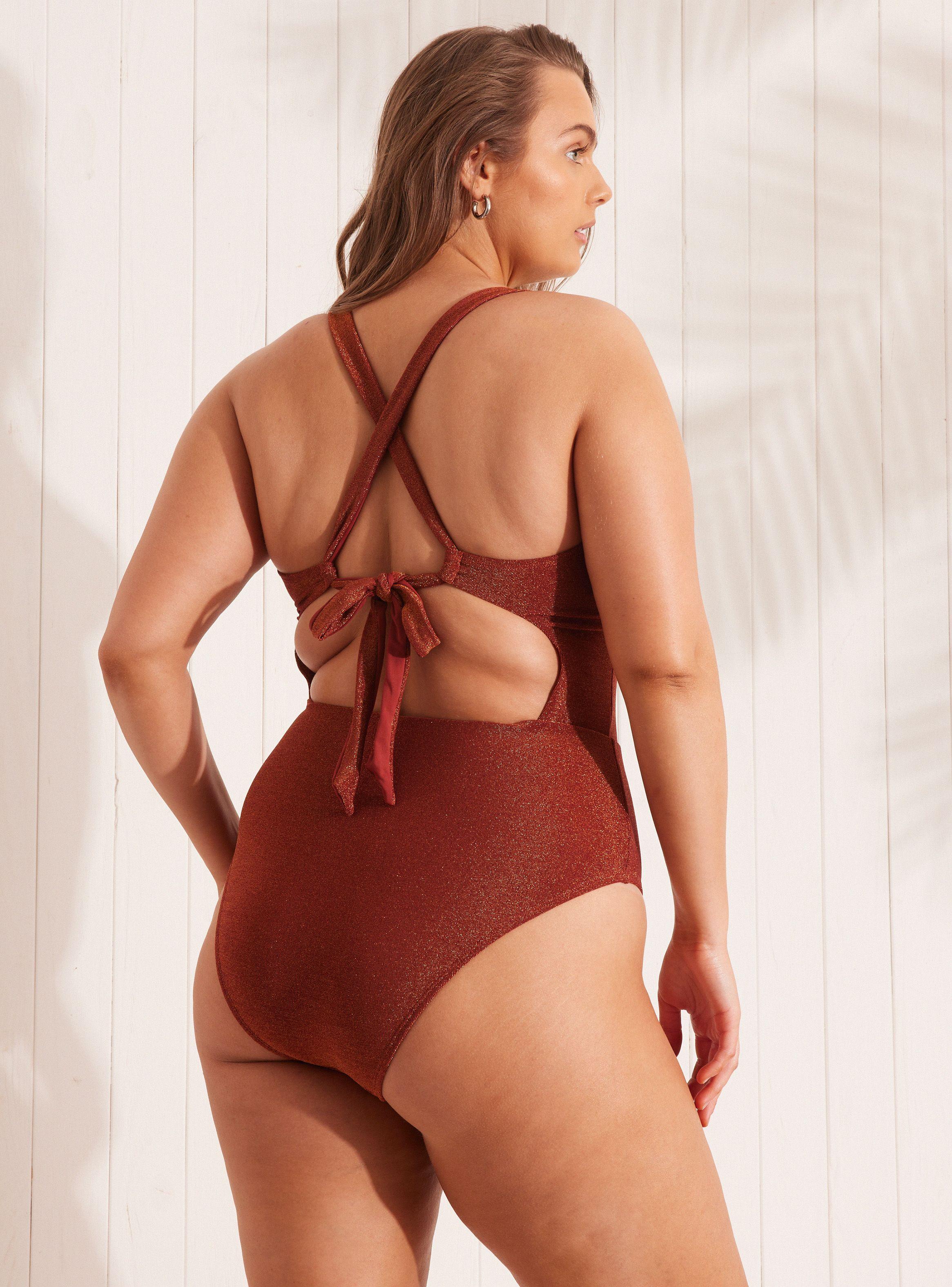 Traje de Baño Lurex y Espalda Abierta-7