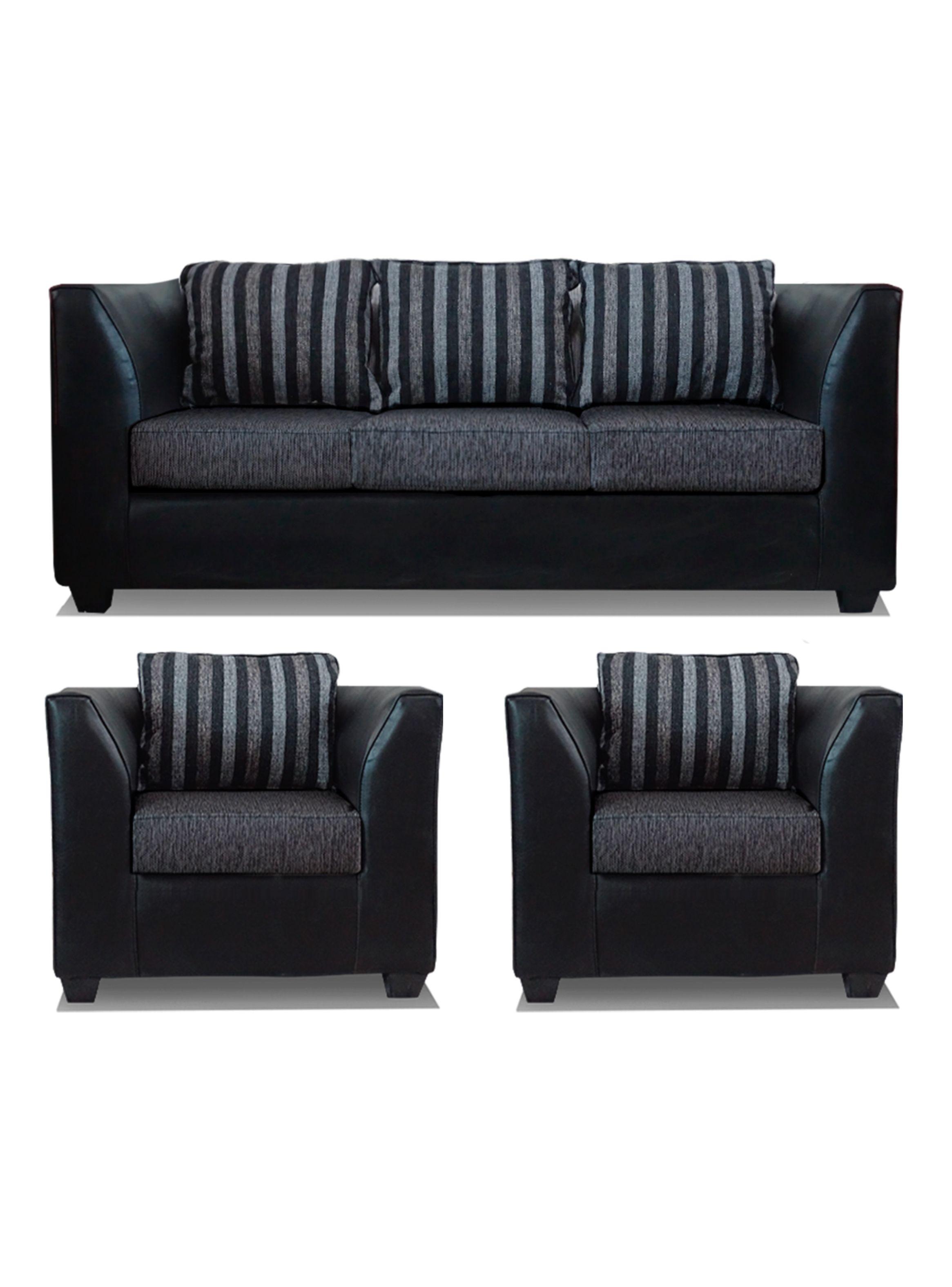 Juego Living Valentino 3 Cuerpos + Sillones Tela/PU-0
