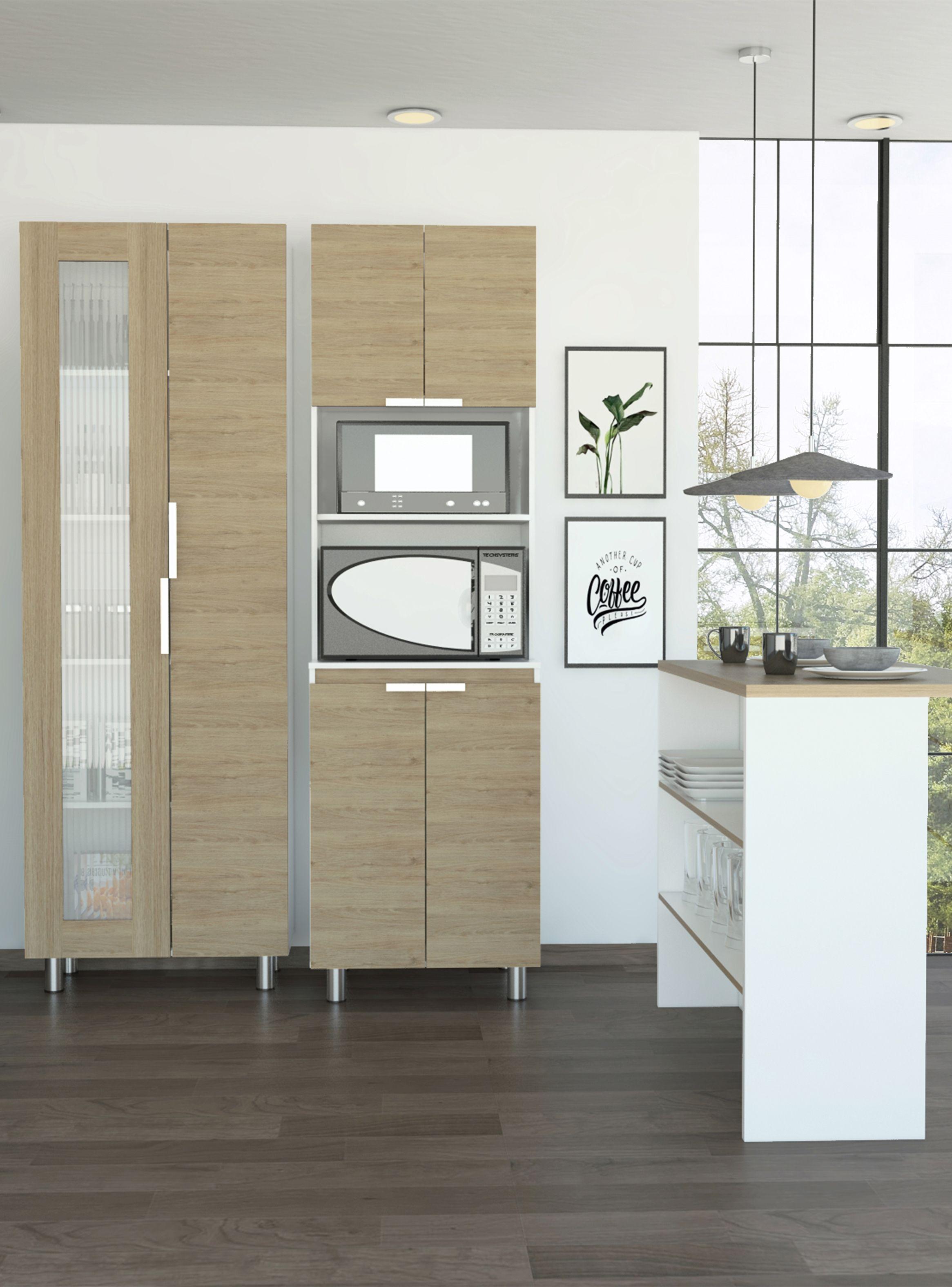 Mueble Alacena + Mueble Microondas + Barra Auxiliar-4