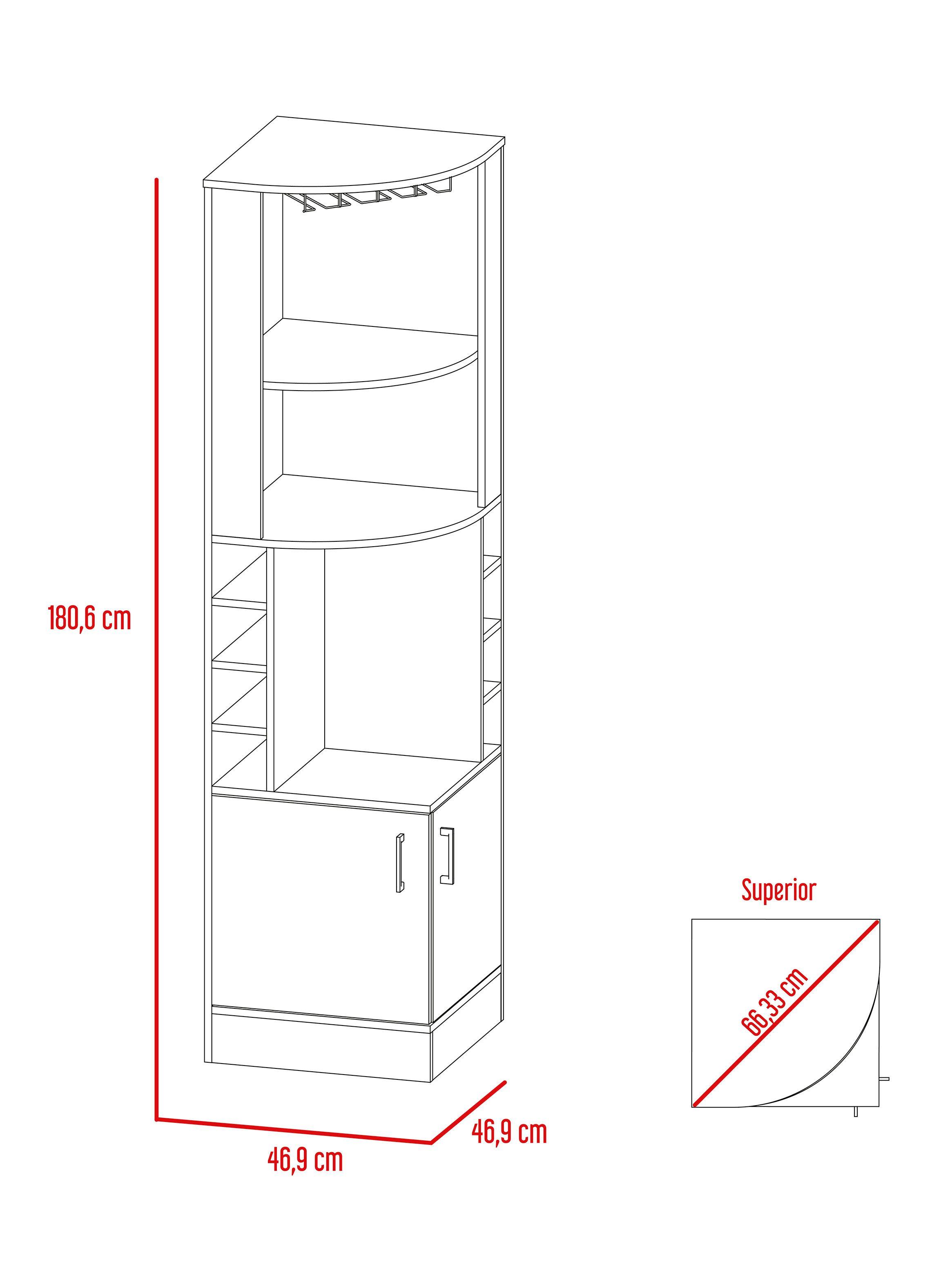 Set Bar Esquinero + Panel TV 55" Beijing-3