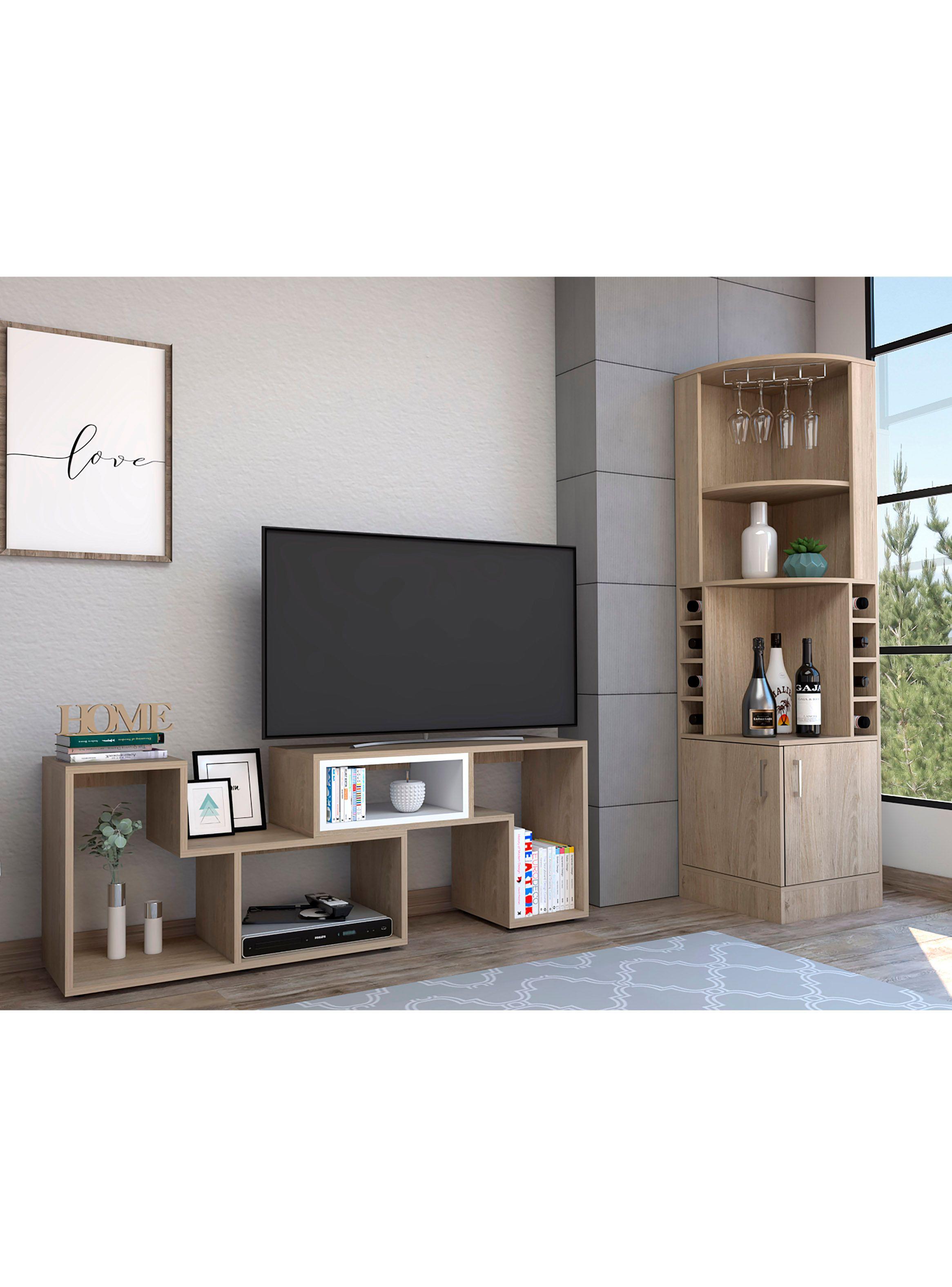 Bar Esquinero + Rack TV 40" Extensible Beijing-5