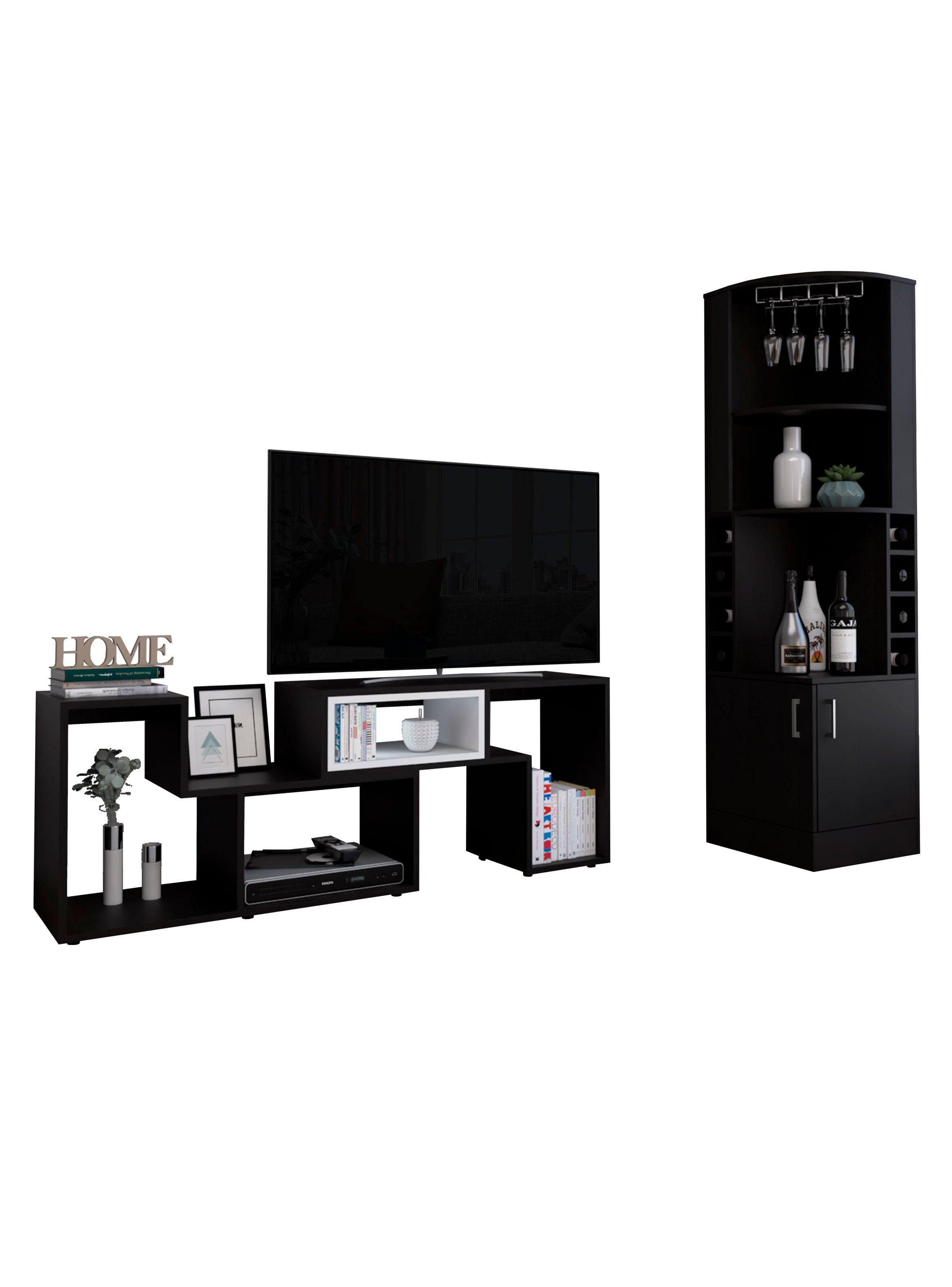 Bar Esquinero + Rack Extensible TV 40" Beijing-0