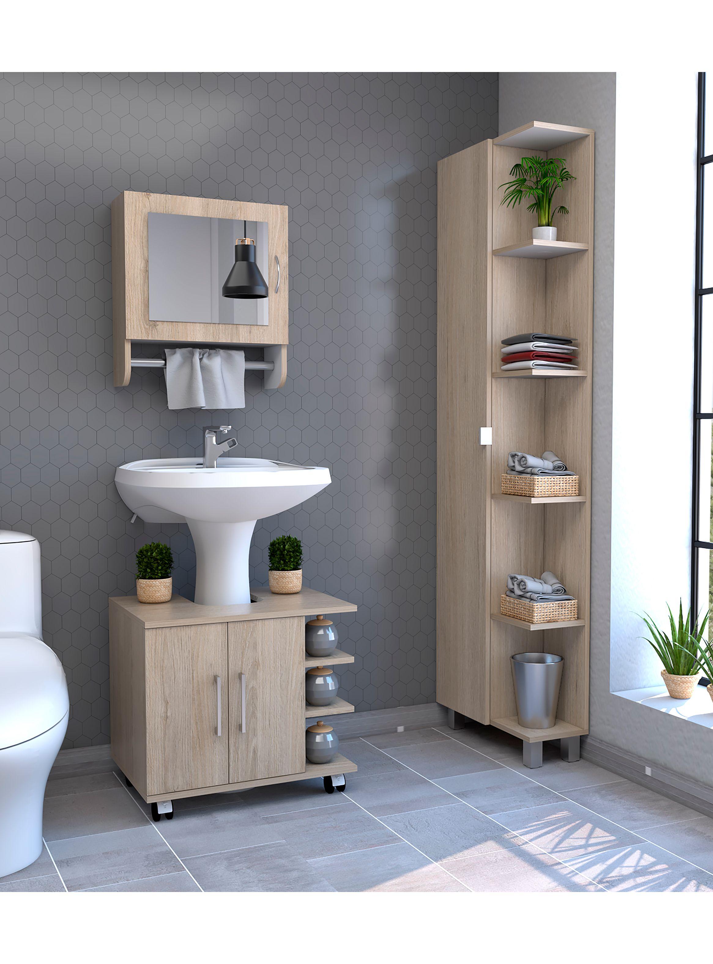 Botiquín + Optimizador Lavamanos + Mueble Bath 300-4