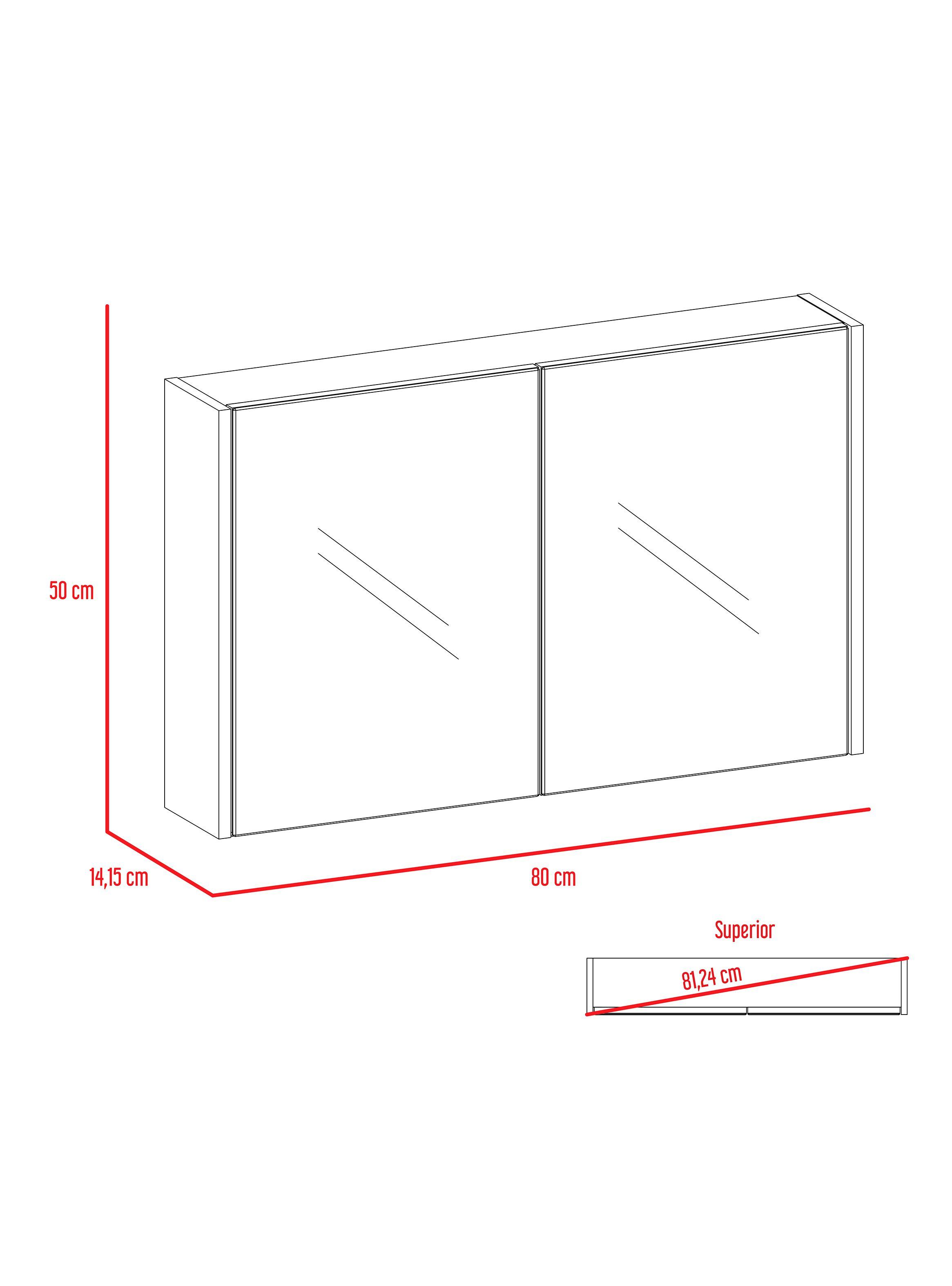Botiquín + Mueble Lavamanos Flotante Khari 80-2
