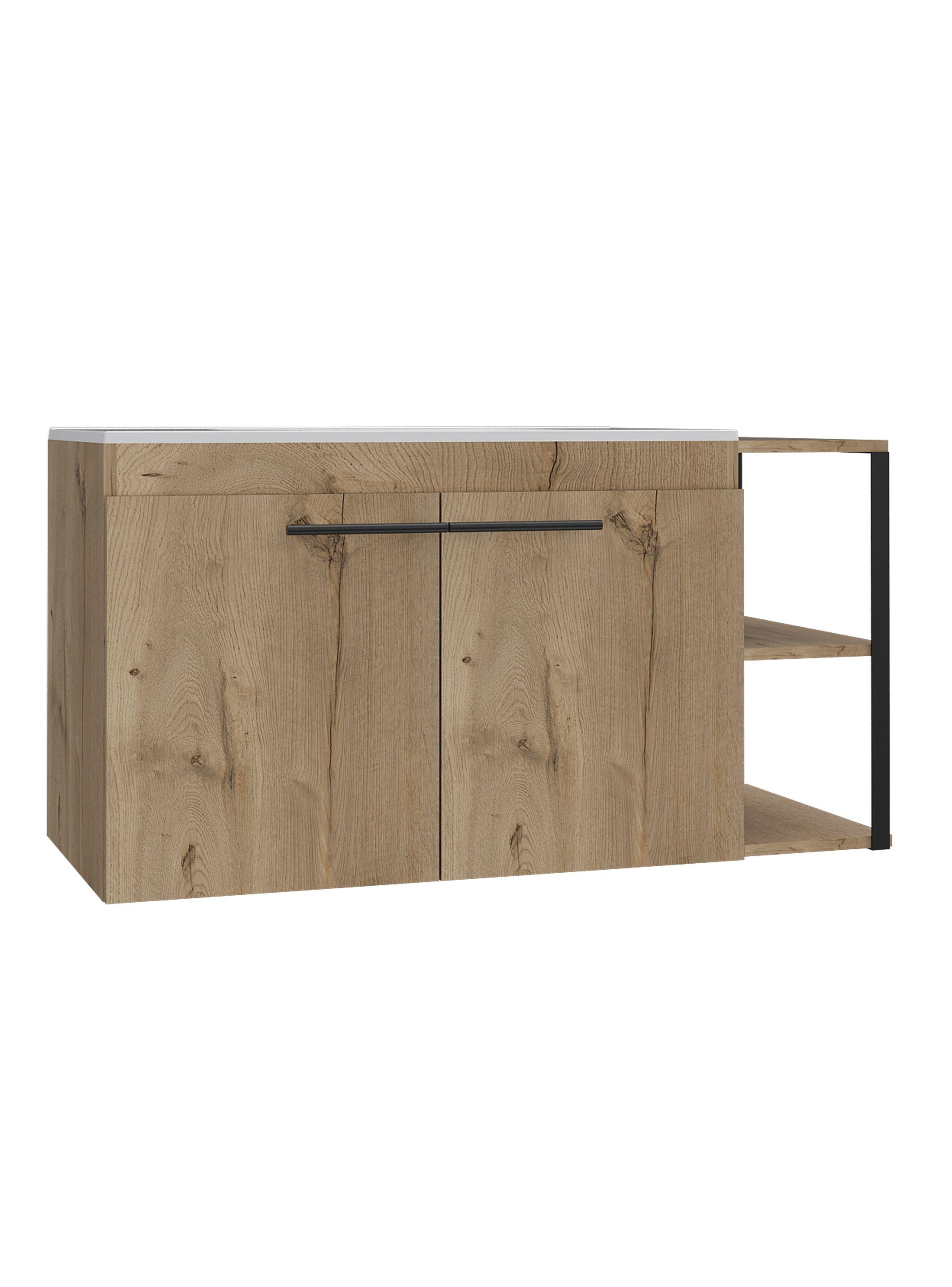 Botiquín + Mueble Lavamanos Flotante Khari 80-3