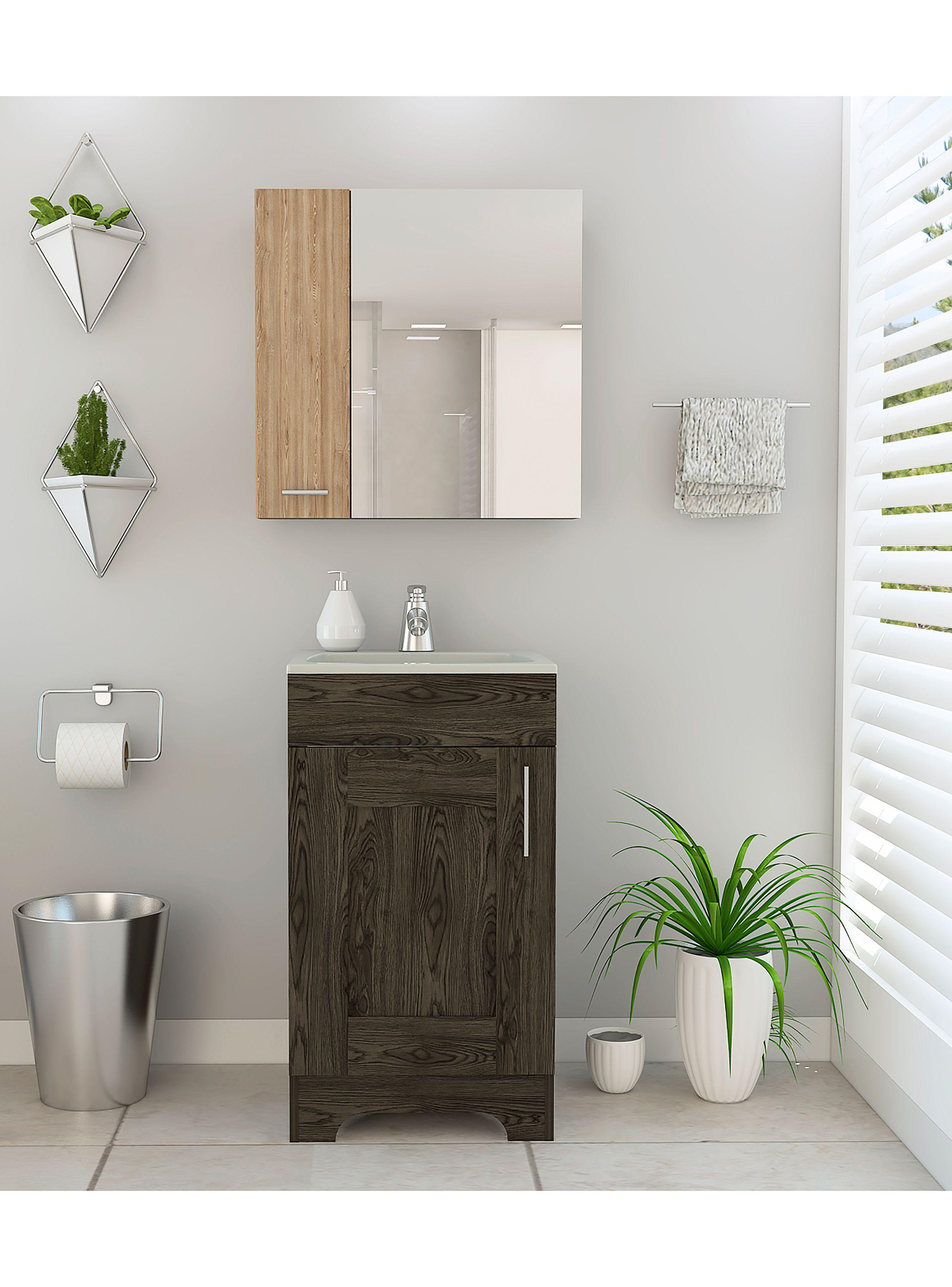 Botiquín + Mueble Lavamanos 1 Puerta My Bath-5