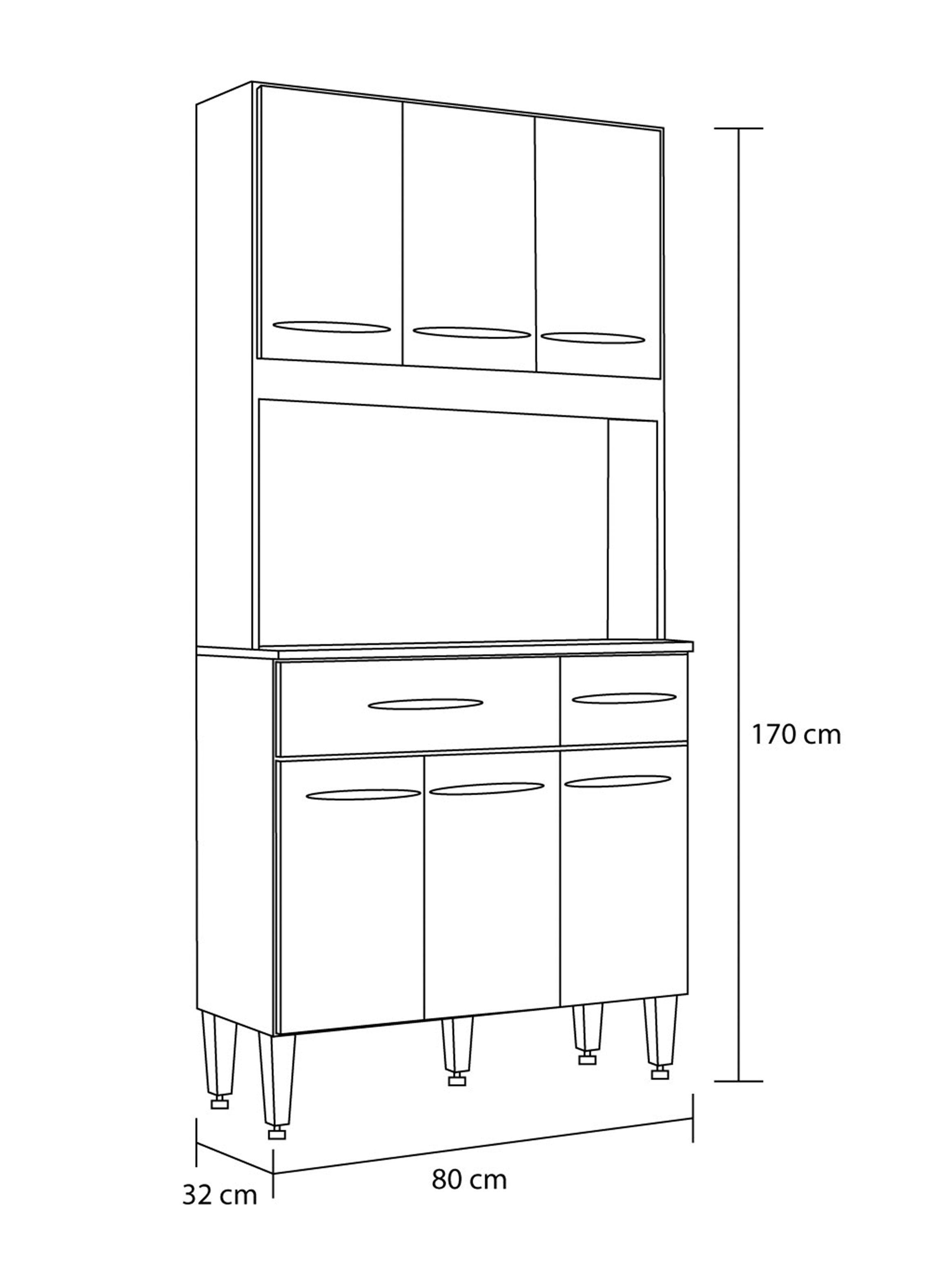 Mueble Organizador de Cocina 6 Puertas-1
