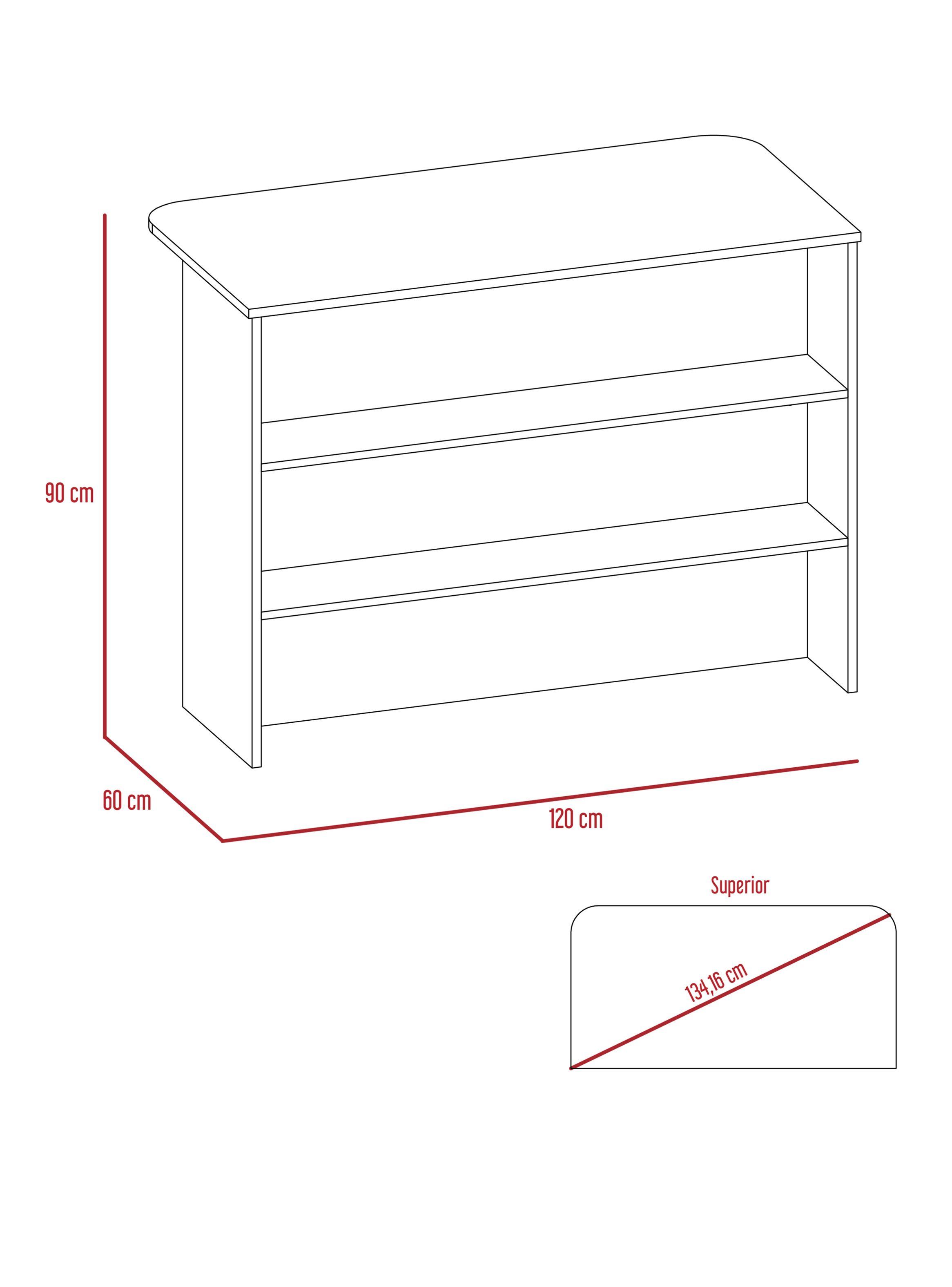 Mueble Alacena + Barra Auxiliar de Cocina Fendi-1