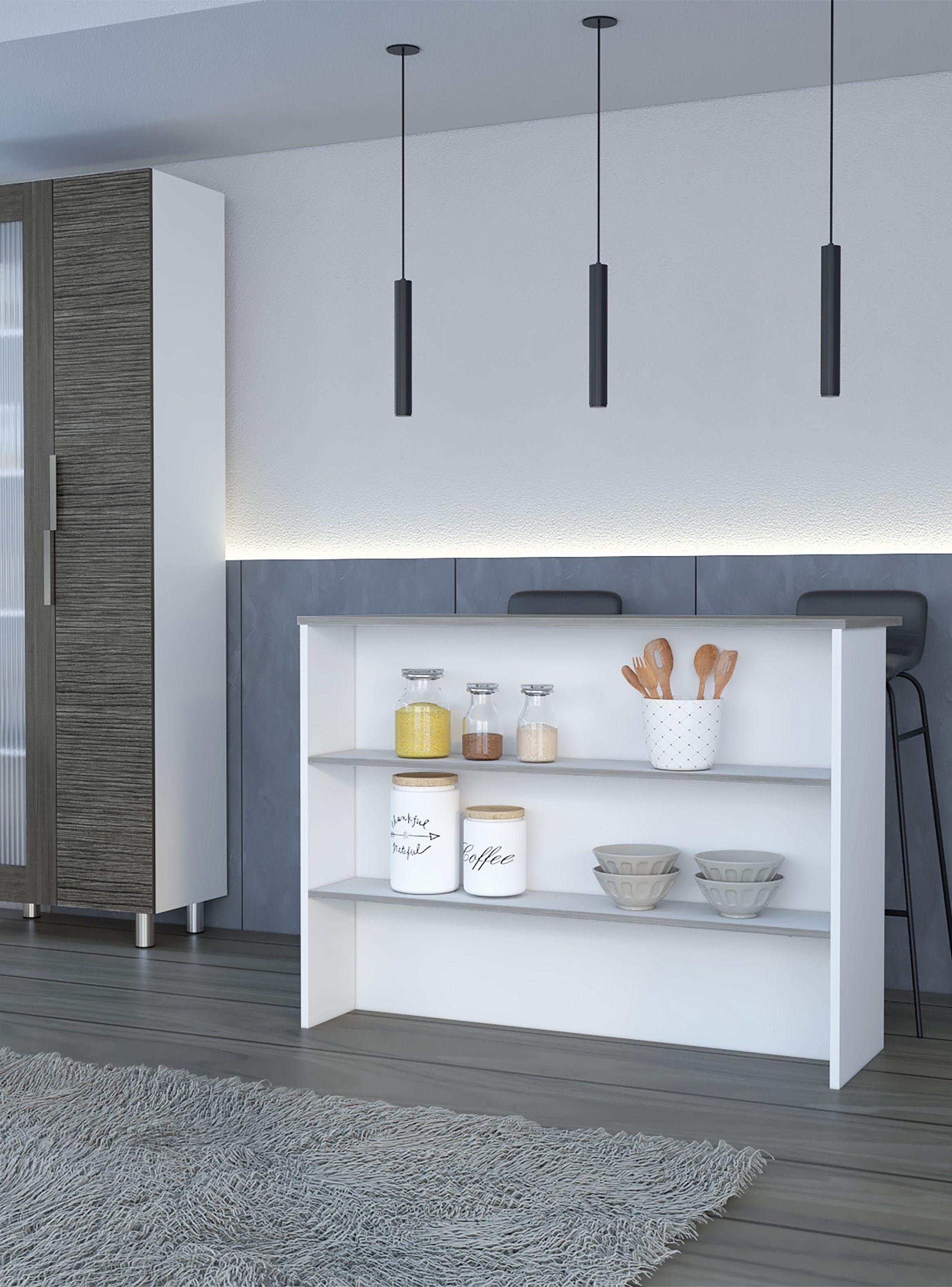 Mueble Alacena + Barra Auxiliar de Cocina Fendi-5