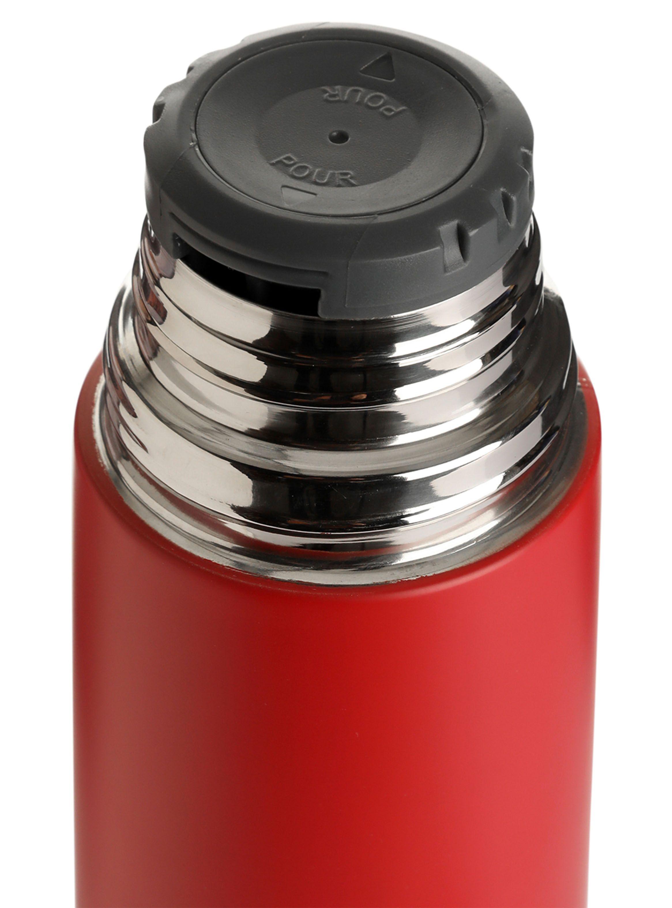 Termo Bala Acero Inox 1 Litros Rojo-2