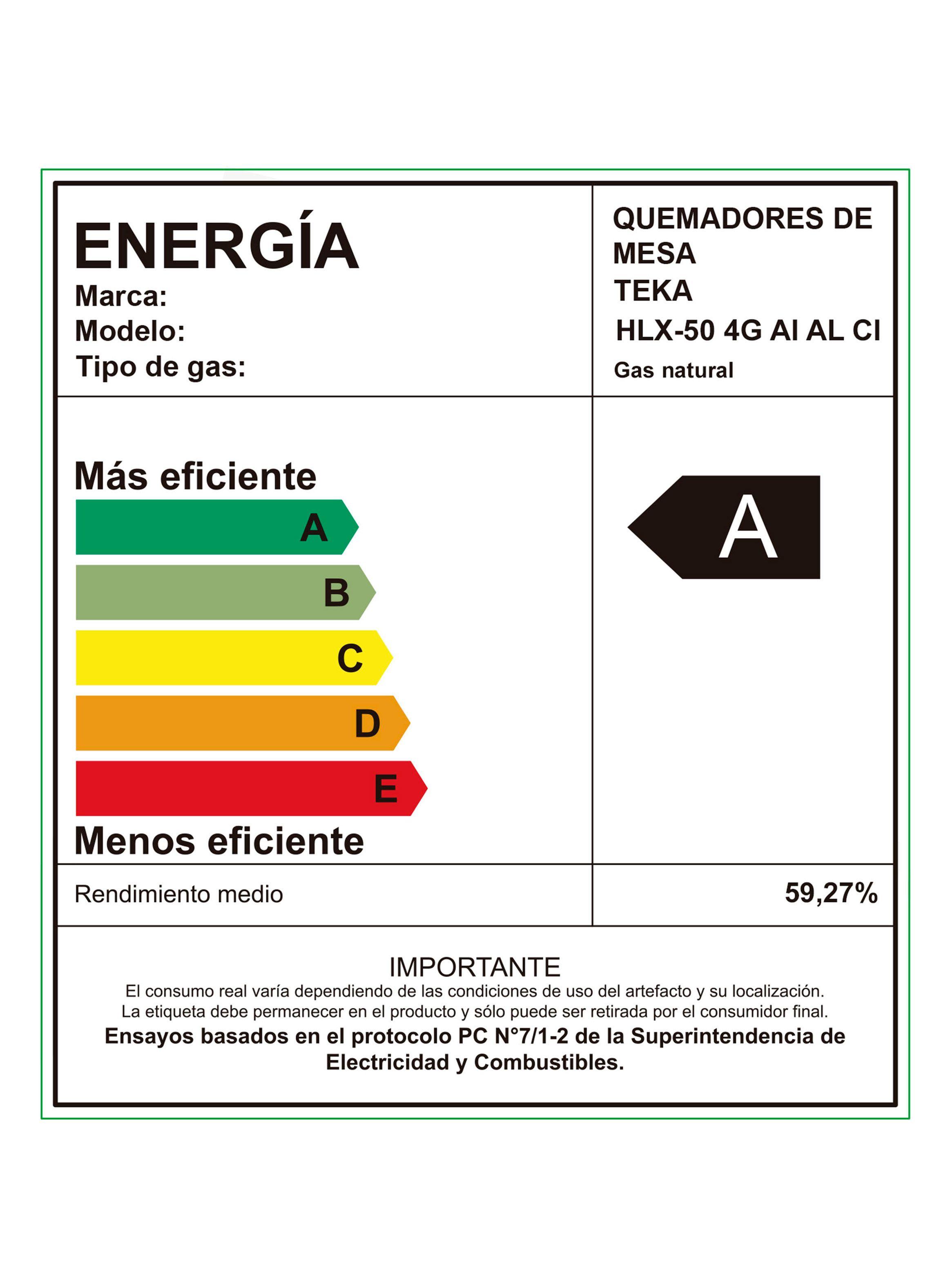 Cocina a Gas Cristal 4 Quemadores HLX 50 4G AI AL CI INOX NAT Plata-6