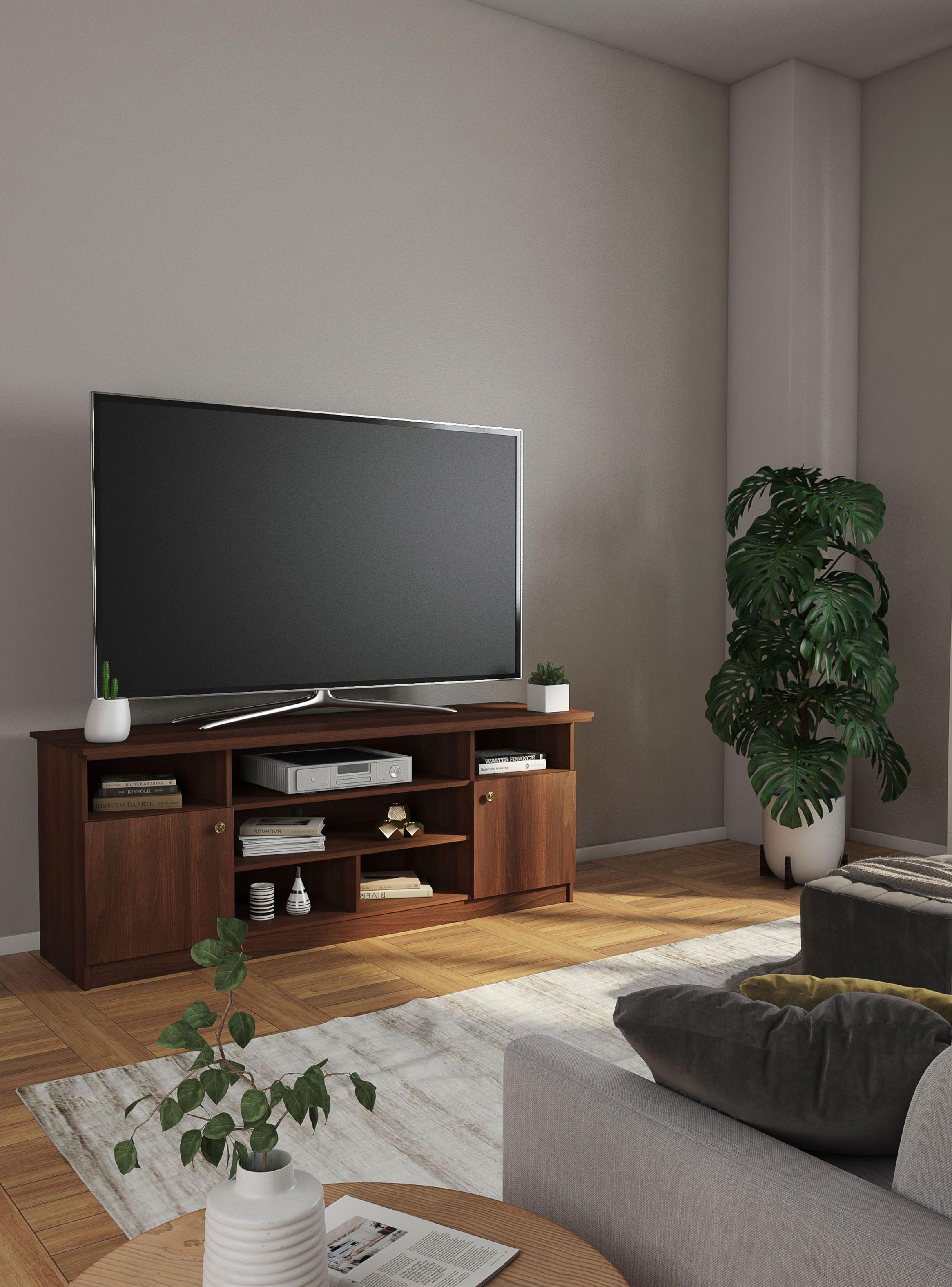 Rack CIC TV 65" Clásico Nogal Cic-5
