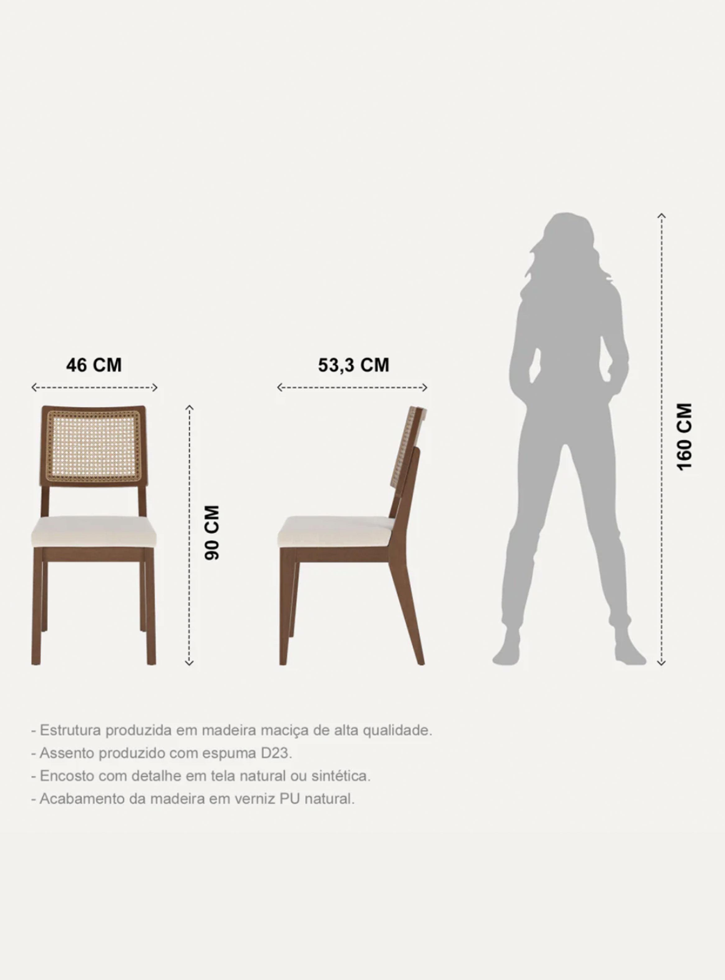 Juego de Comedor Donatella Redondo 115 + 4 Sillas Saga-2