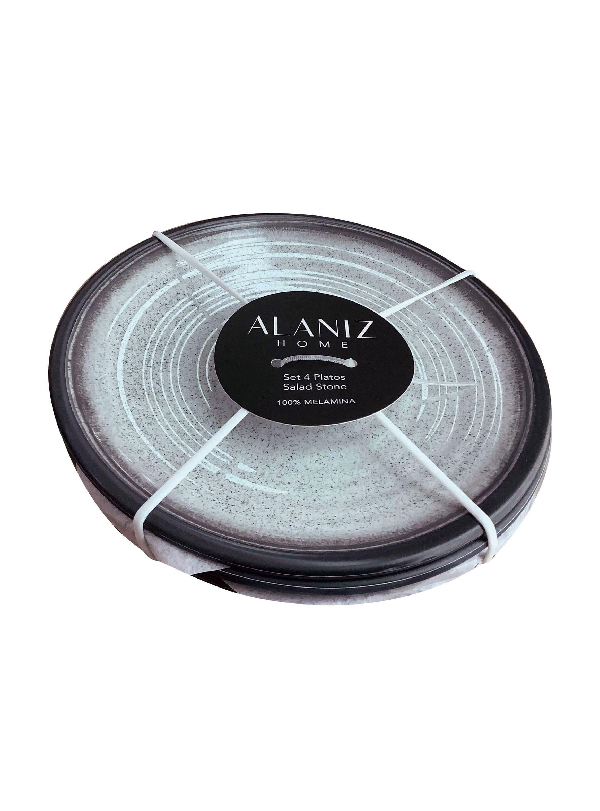 Set 4 Platos 20 cm Melamina Stone-3