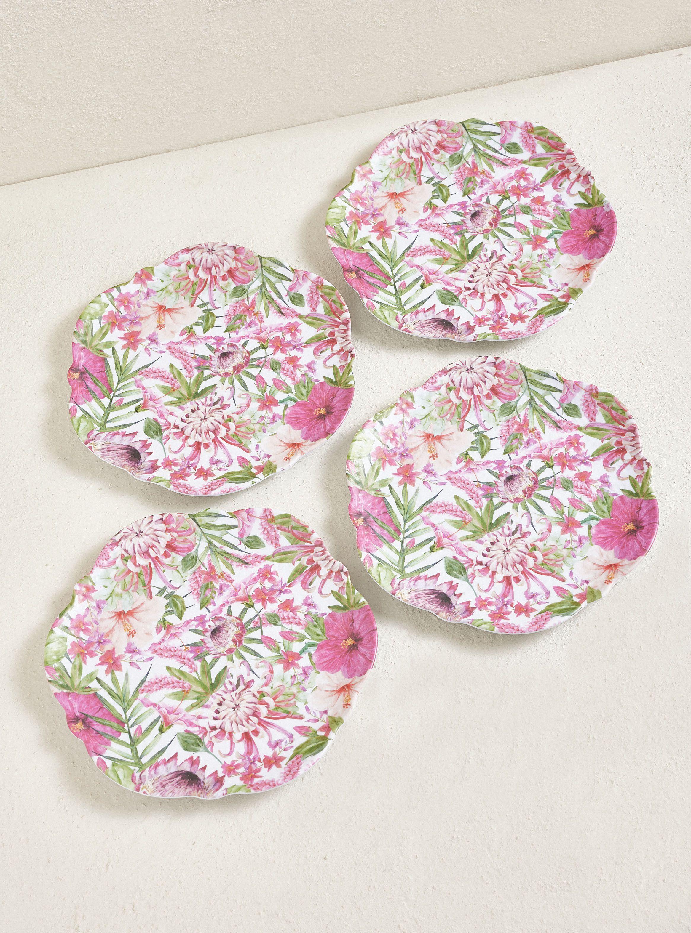 Set 4 Platos Salad Melamina Selva-0